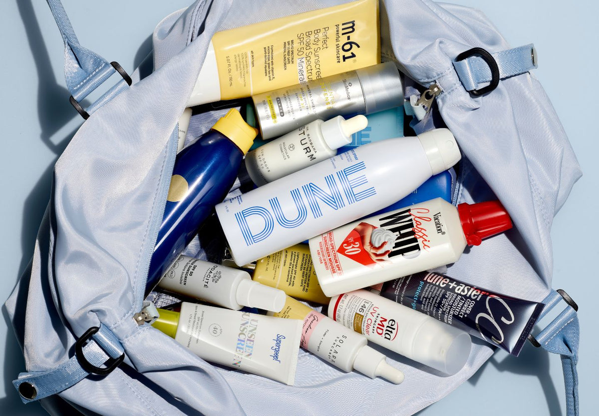 sunscreen in gym bag