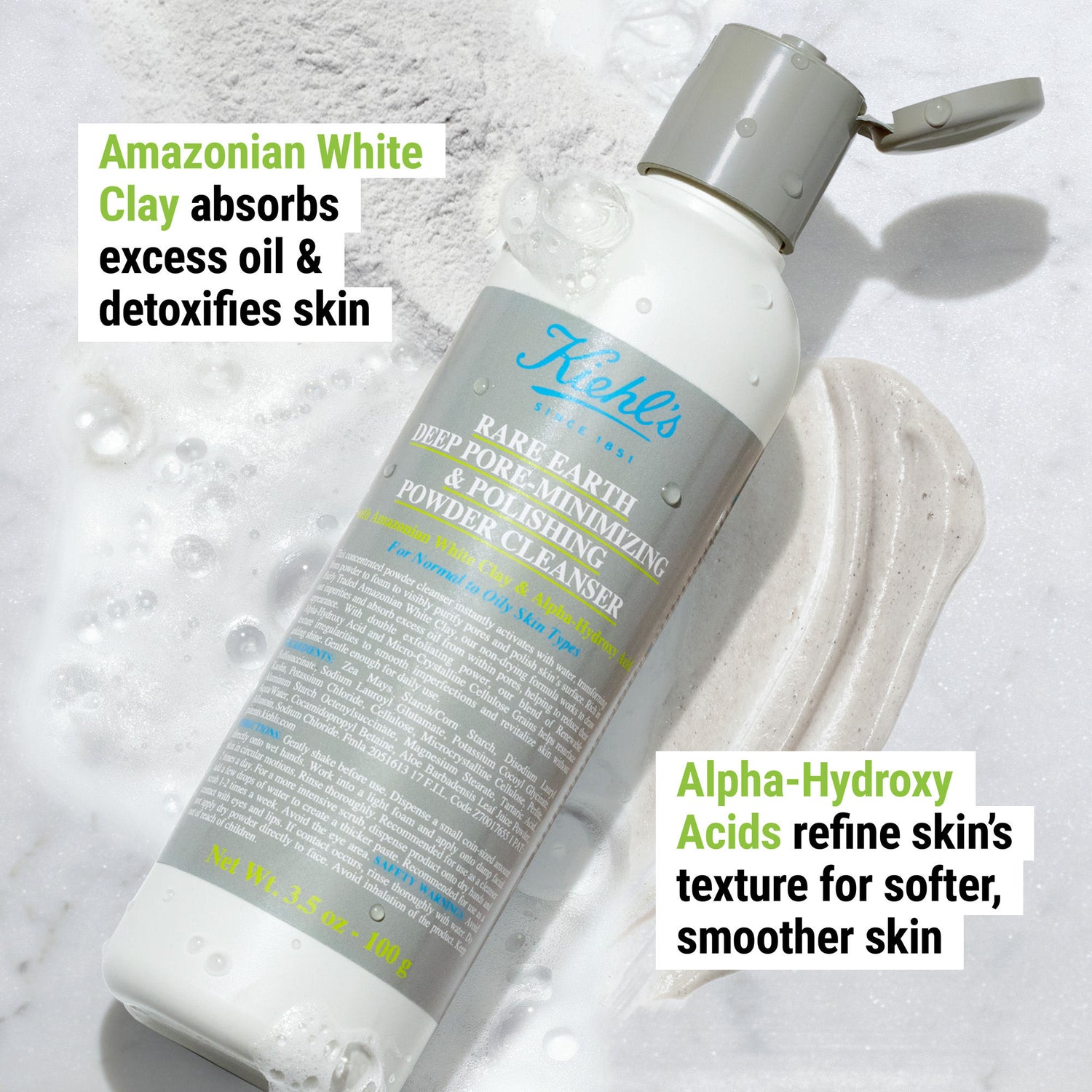 Kiehl's Since 1851 Rare Earth Deep Pore-Minimizing and Polishing Powder Cleanser