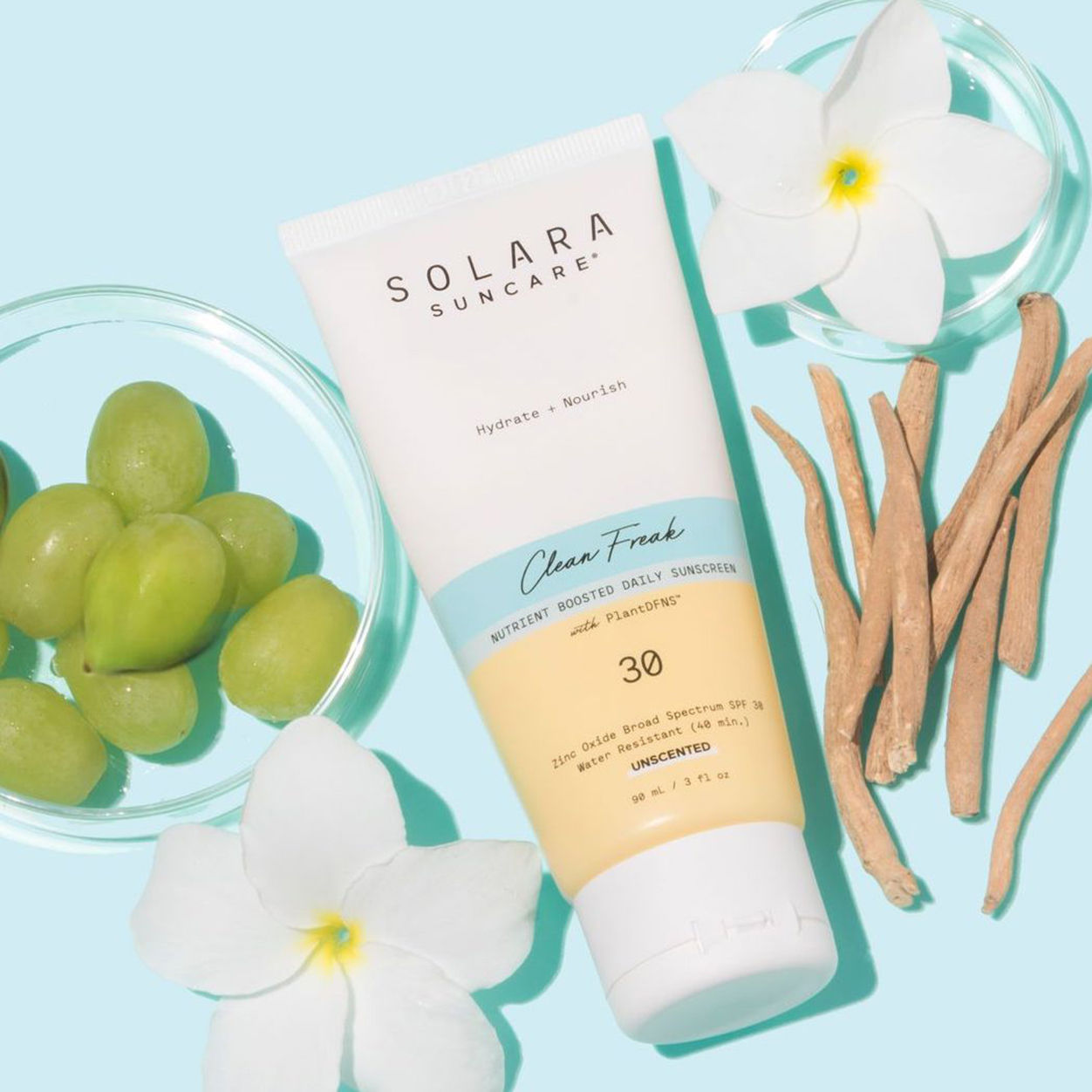 Solara Suncare Clean Freak Active Wear Body Sunscreen Moisturizer SPF 30