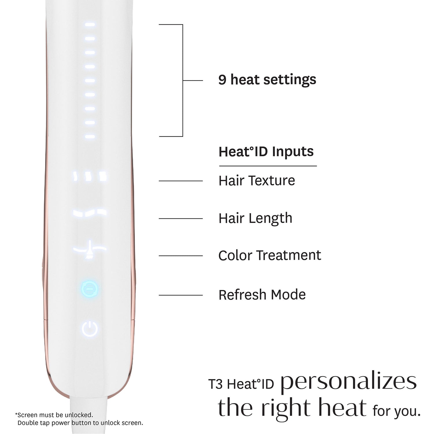 T3 Smooth ID 1” Smart Flat Iron With Touch Interface