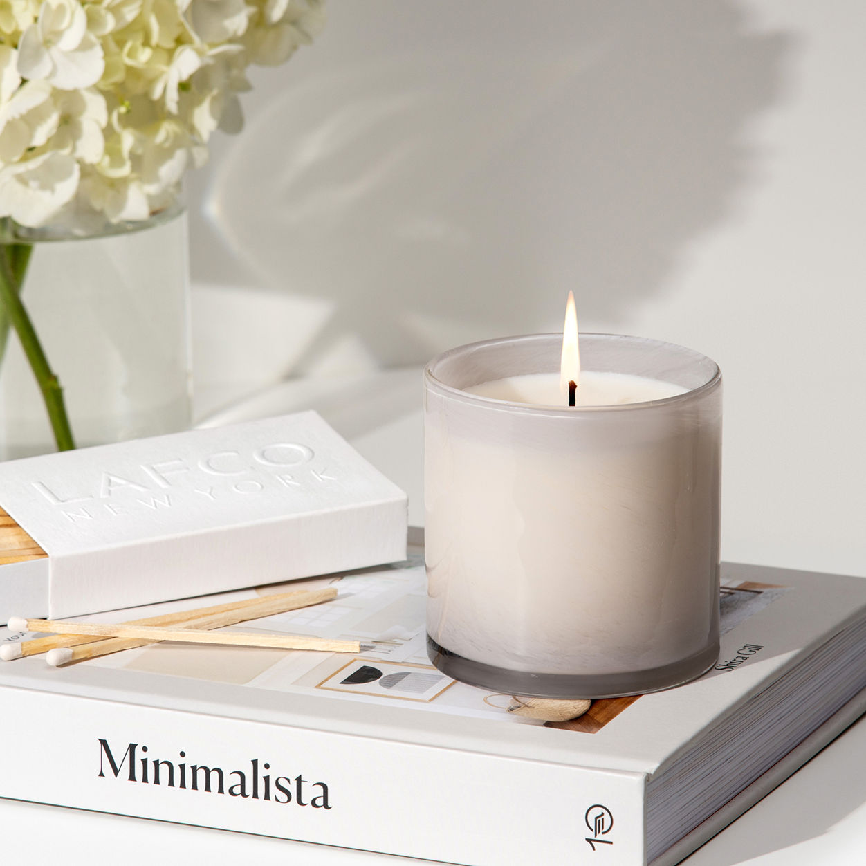 Lifestyle image of Lafco Star Magnolia Candle variant: 15.5 oz (Signature)