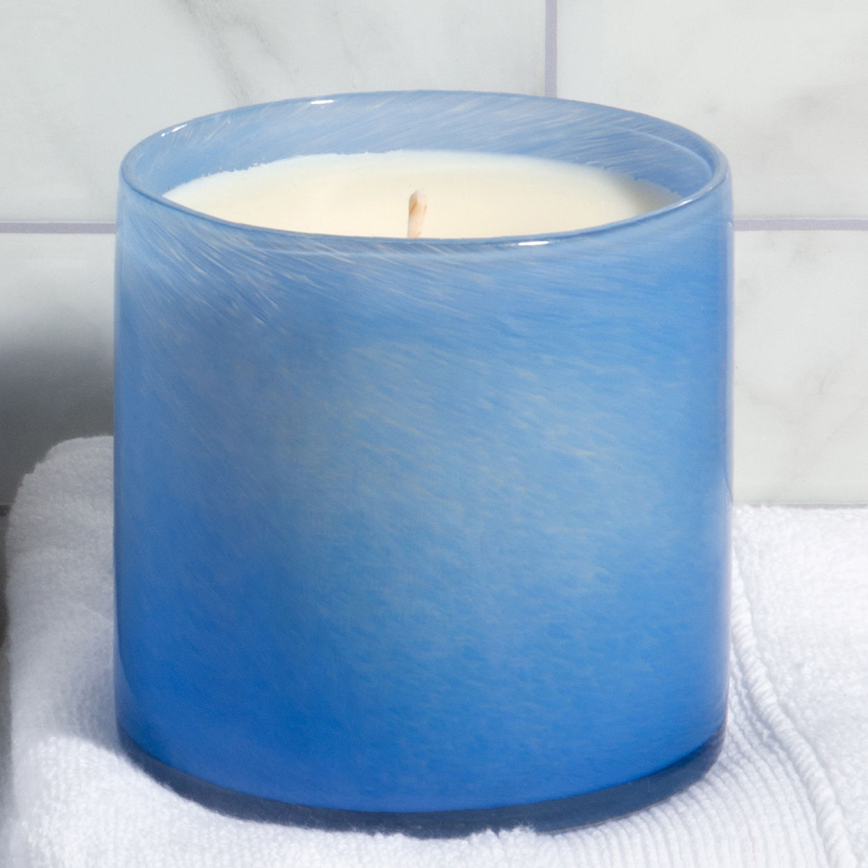 Lifestyle image of Lafco Bluemercury Spa Candle variant: 15.5 oz (Signature)
