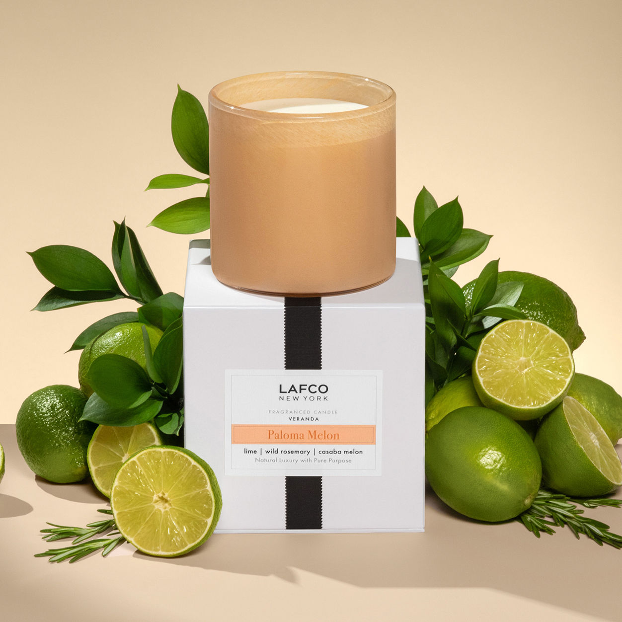 Lifestyle image of Lafco Paloma Melon Candle variant: 15.5 oz