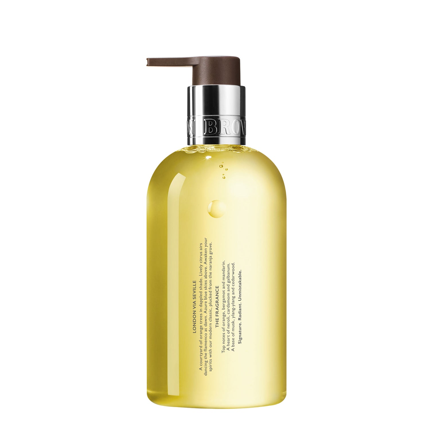 Back image of Molton Brown Orange and Bergamot Fine Liquid Hand Wash Glass Bottle