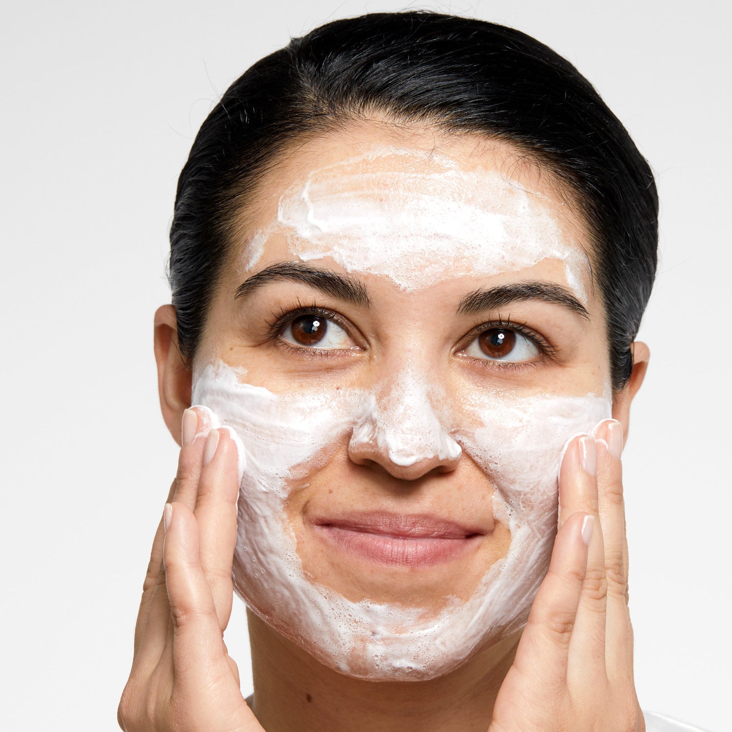 Model image of Clinique All About Clean Rinse-Off Foaming Face Cleanser