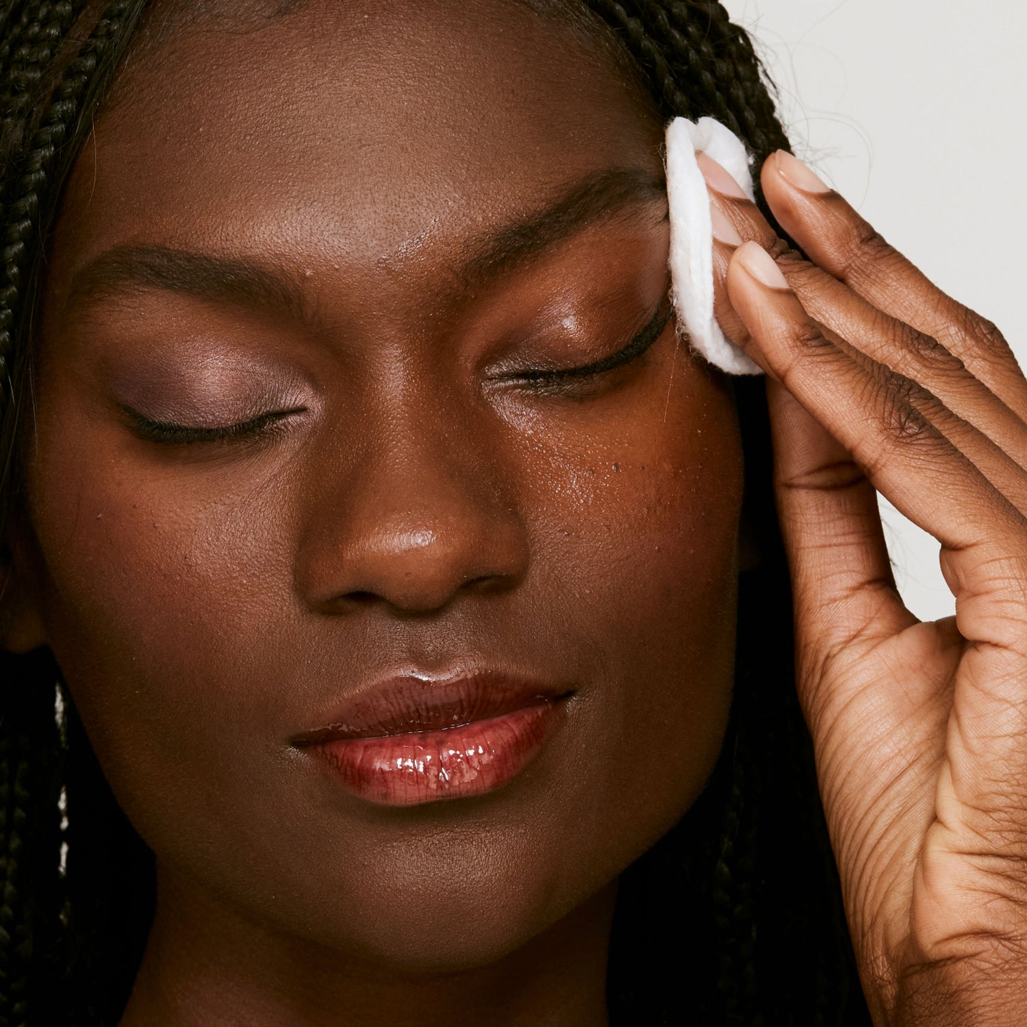 Model image of Clinique Take The Day Off Makeup Remover For Lids, Lashes and Lips