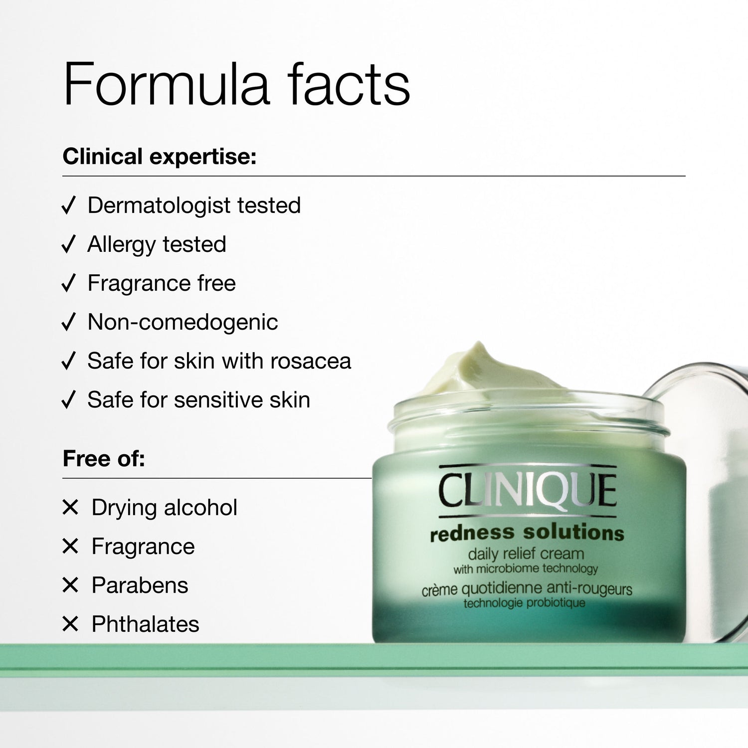 Information related to Clinique Redness Solutions Daily Relief Cream With Probiotic Technology