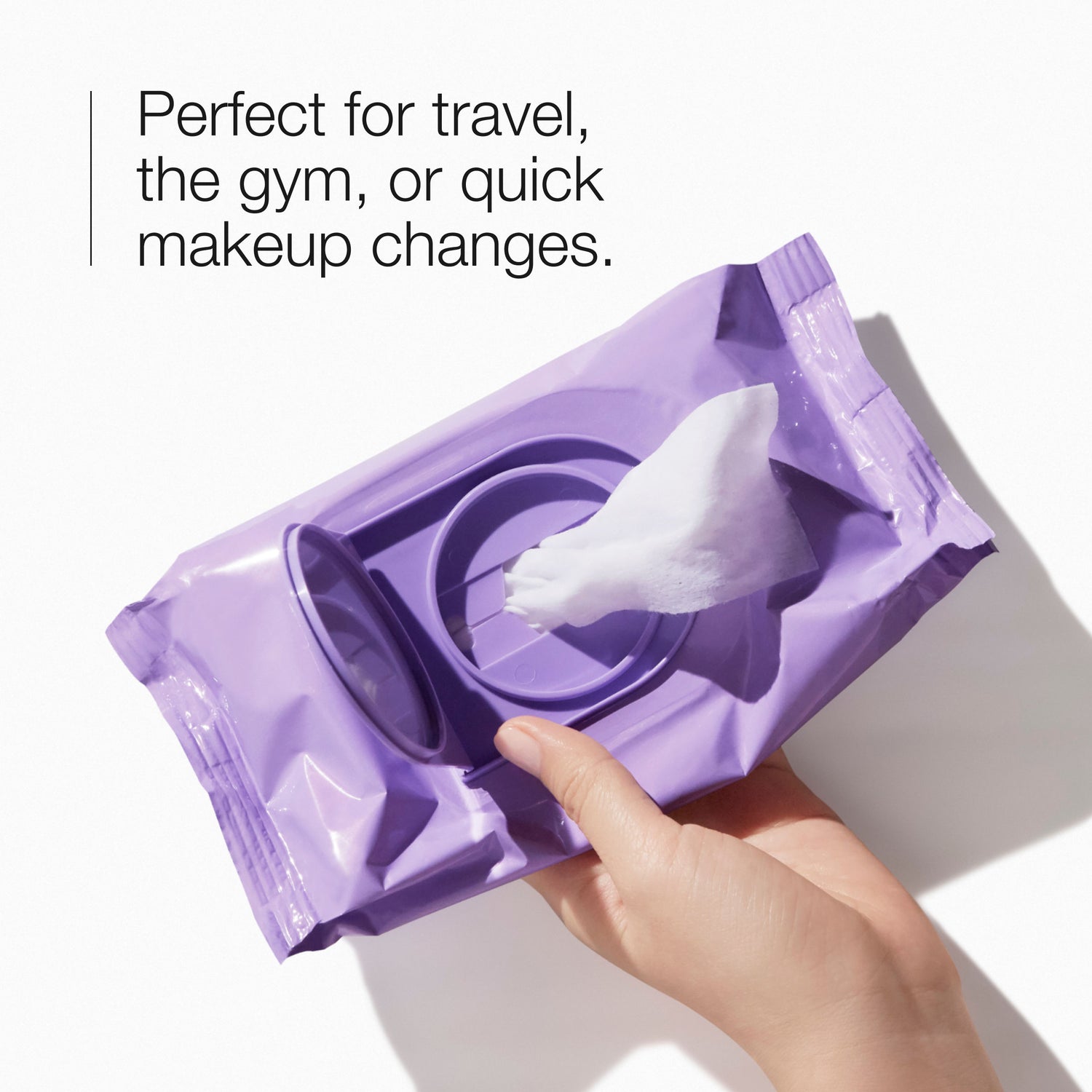 Image of an open Clinique Take The Day Off Micellar Cleansing Towelettes for Face and Eyes towelettes