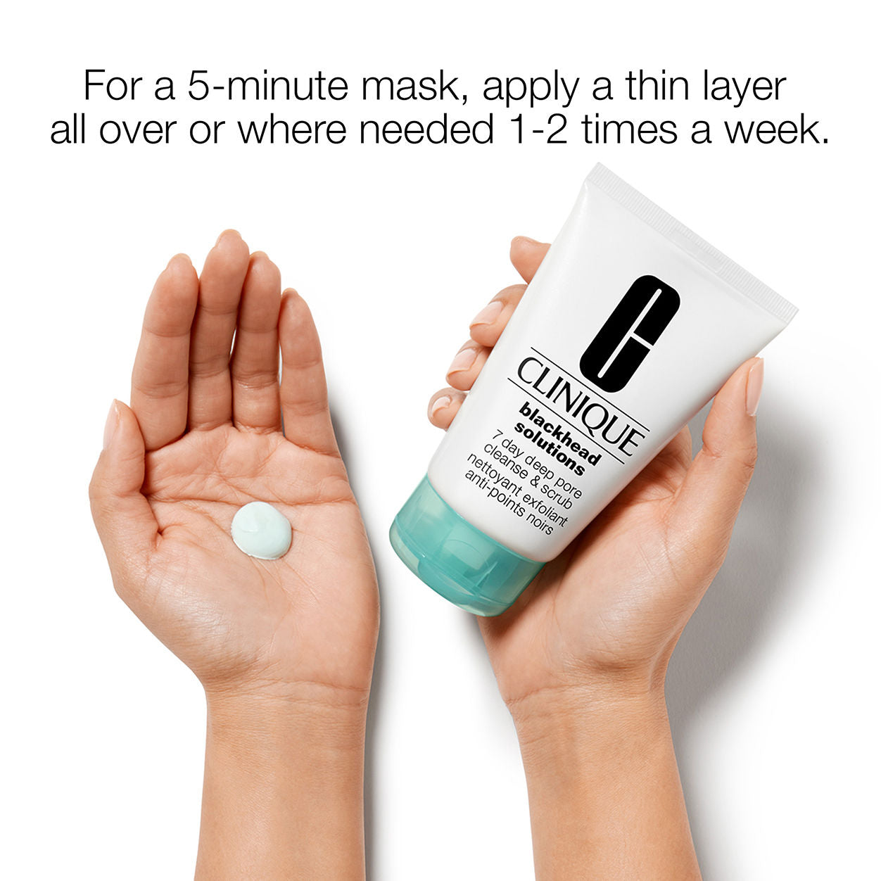 Model image of Clinique Blackhead Solutions 7 Day Deep Pore Cleanse and Scrub