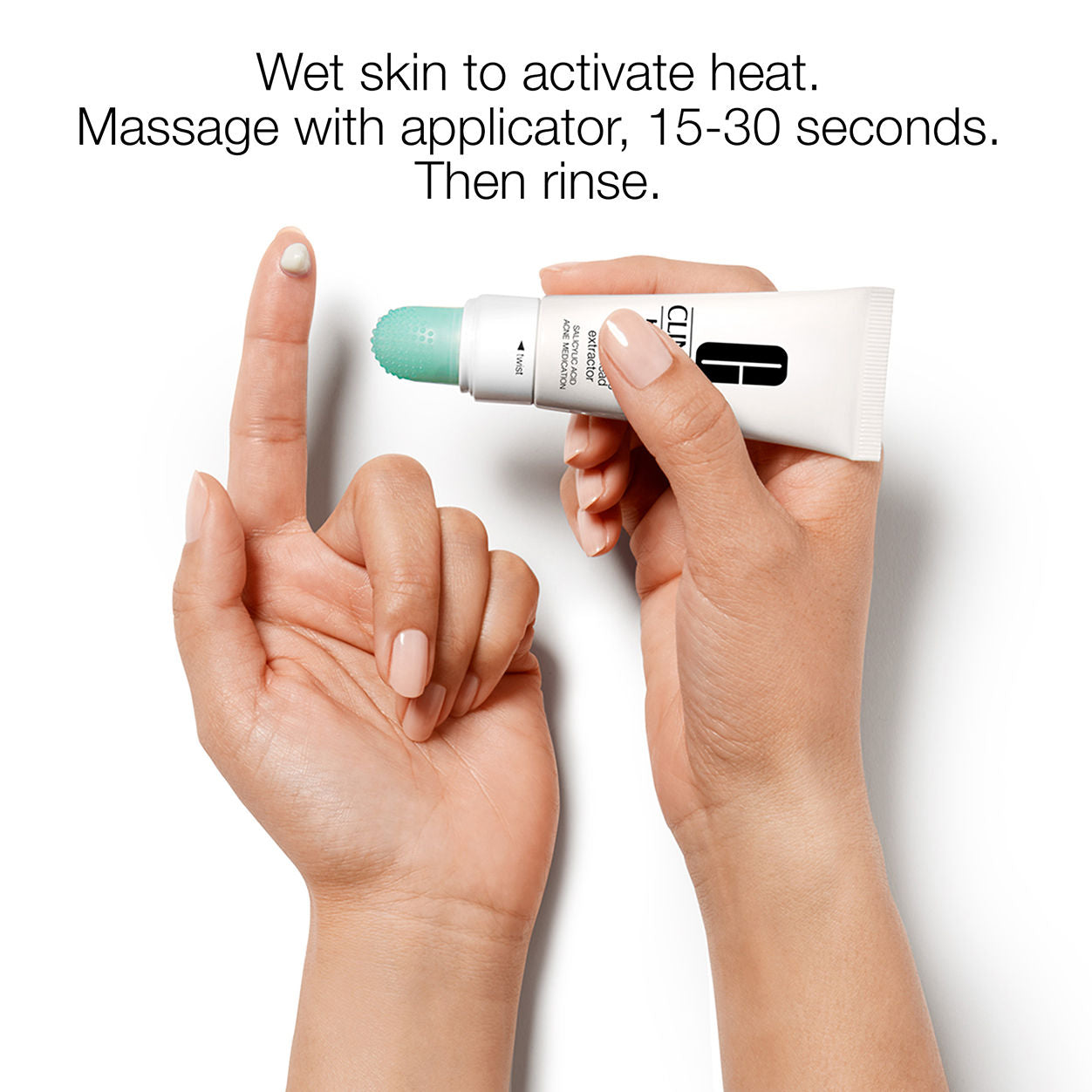 Model image of Clinique Blackhead Solutions Self-Heating Blackhead Extractor