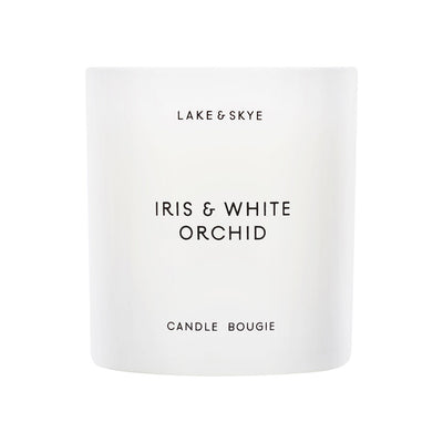 Iris and White Orchid Candle