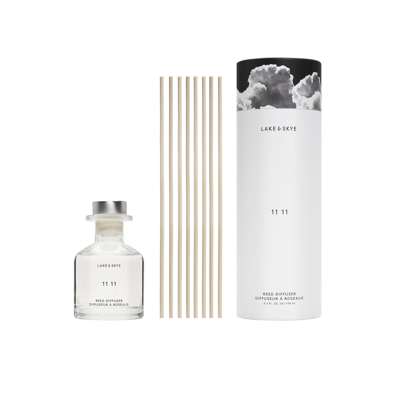 Image of an open Lake & Skye 11 11 Reed Diffuser