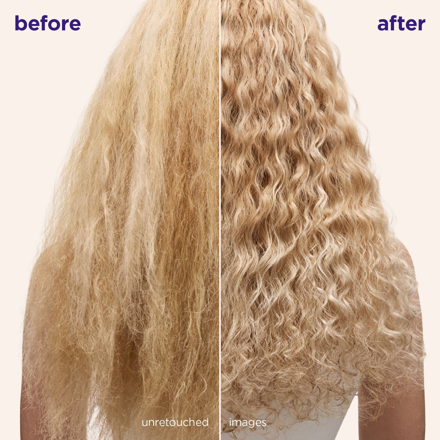 Before and after results of using Maria Nila Bond Builder