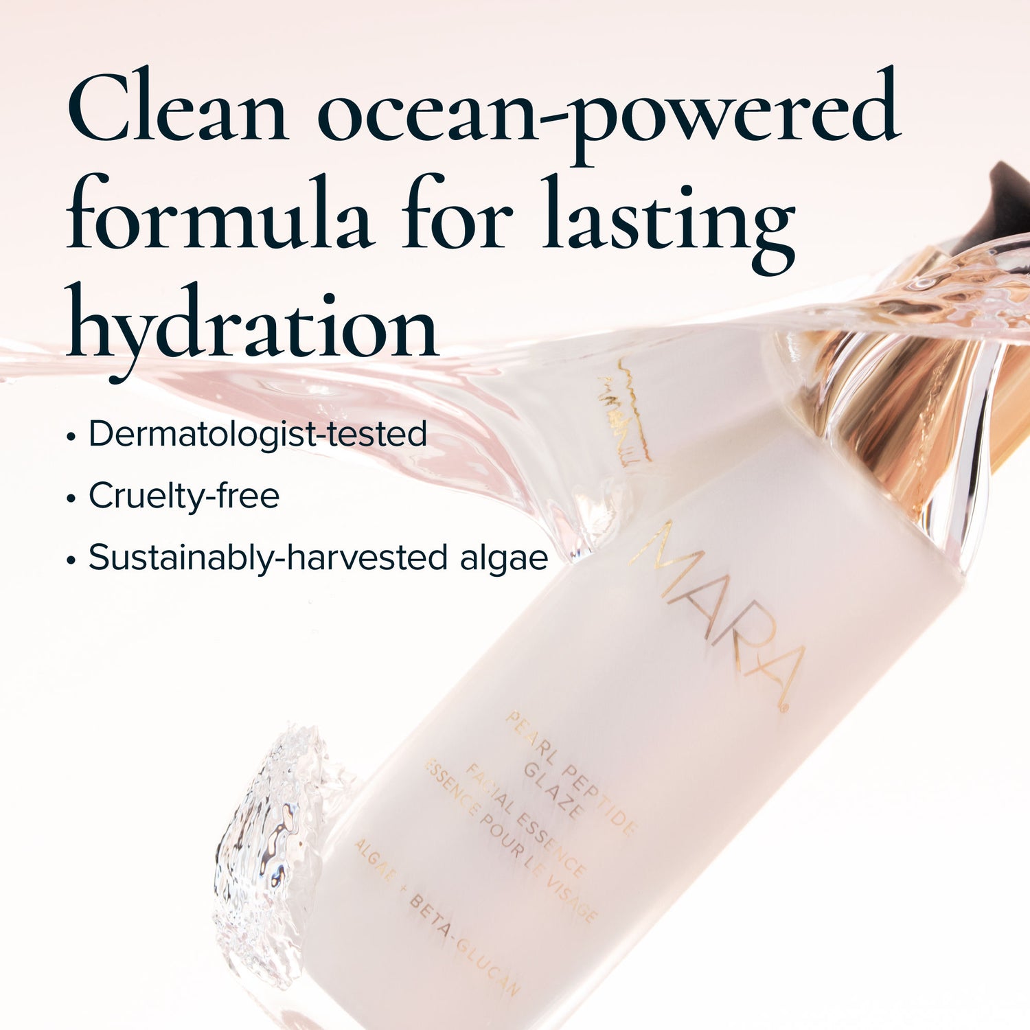 Lifestyle image of Mara Pearl Peptide Glaze Hydrating Facial Essence