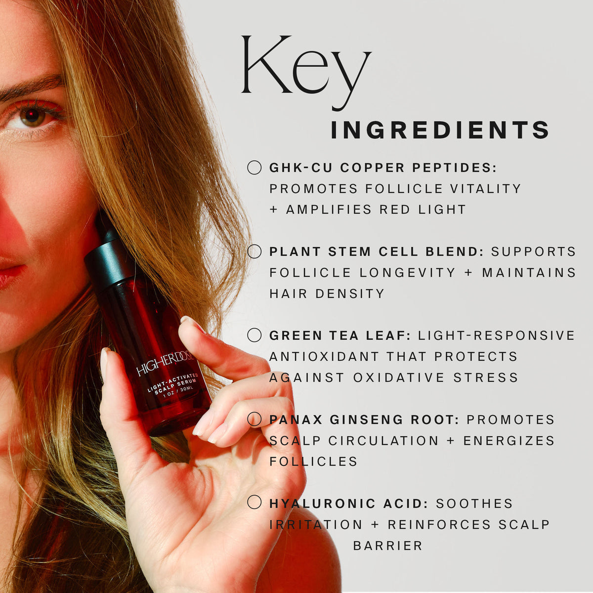Information related to HigherDose Light-Activated Scalp Serum