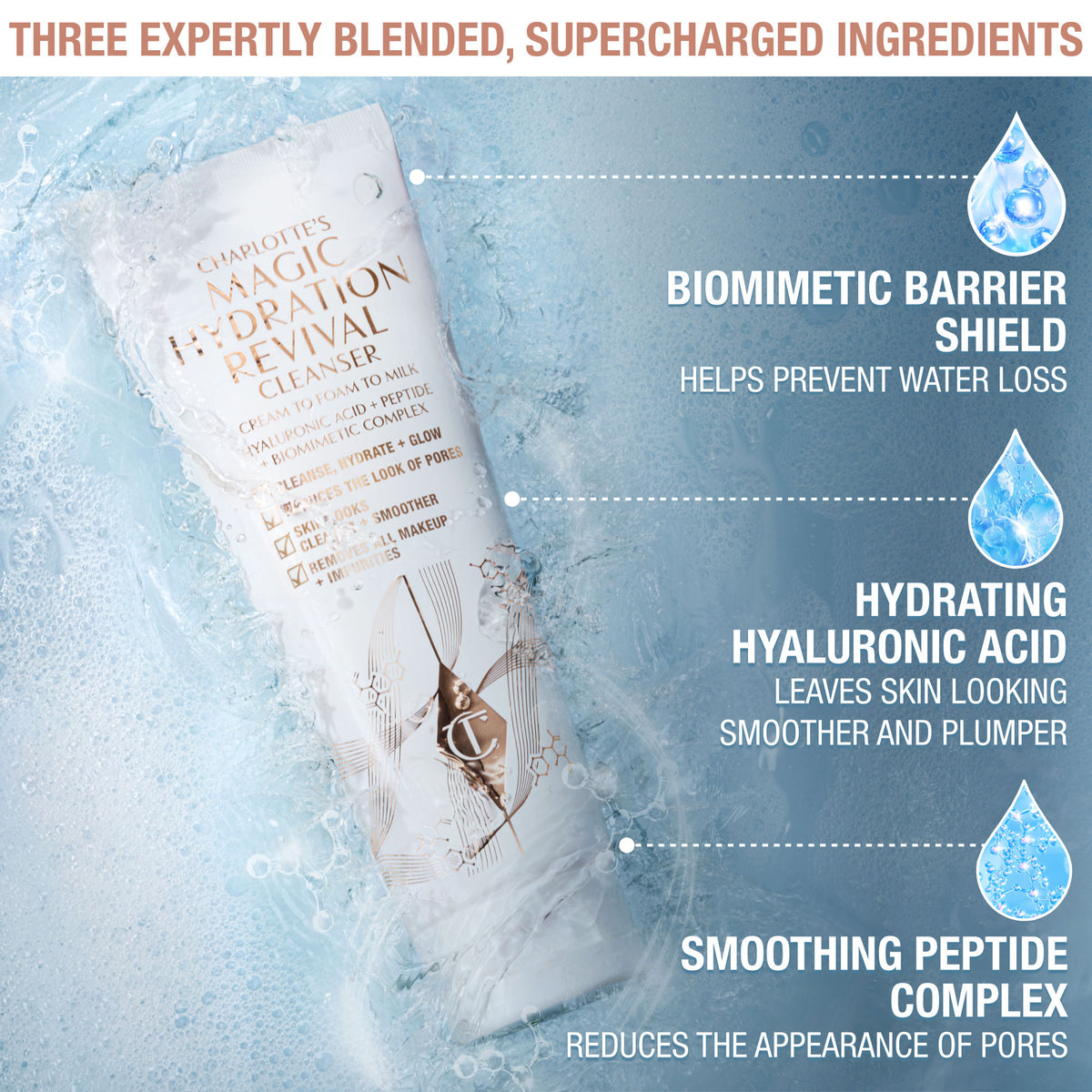 Lifestyle image of Charlotte Tilbury Charlotte's Magic Hydration Revival Routine (Limited Edition)