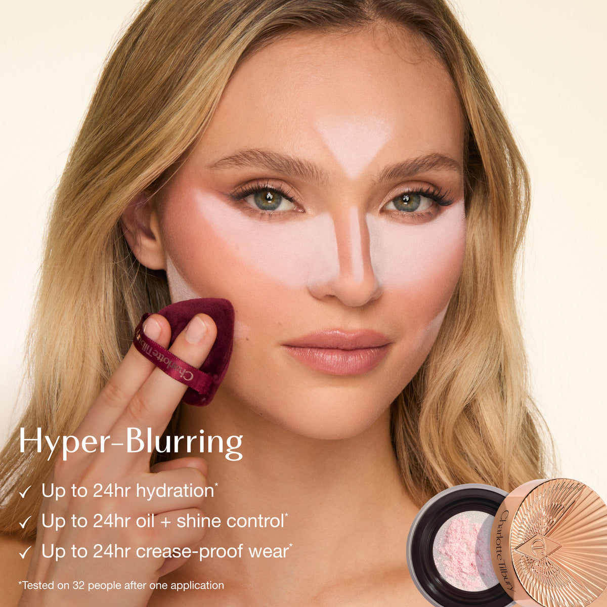 Lifestyle image of Charlotte Tilbury Airbrush Flawless Blur Loose Setting Powder