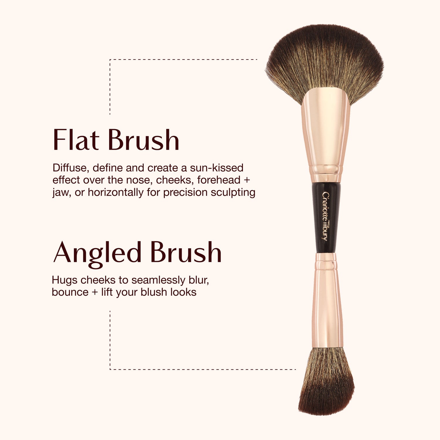 Lifestyle image of Charlotte Tilbury Airbrush Flawless Easy Soft Blur Bronzer + Blusher Brush