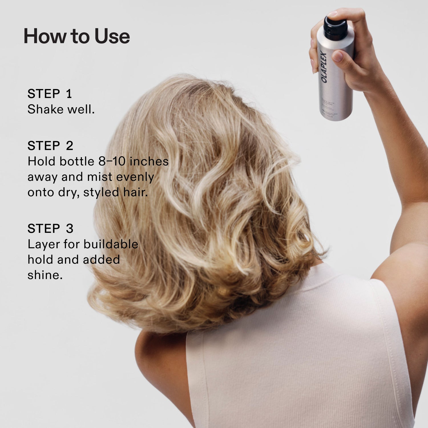 Lifestyle image of Olaplex Shape Set Hairspray