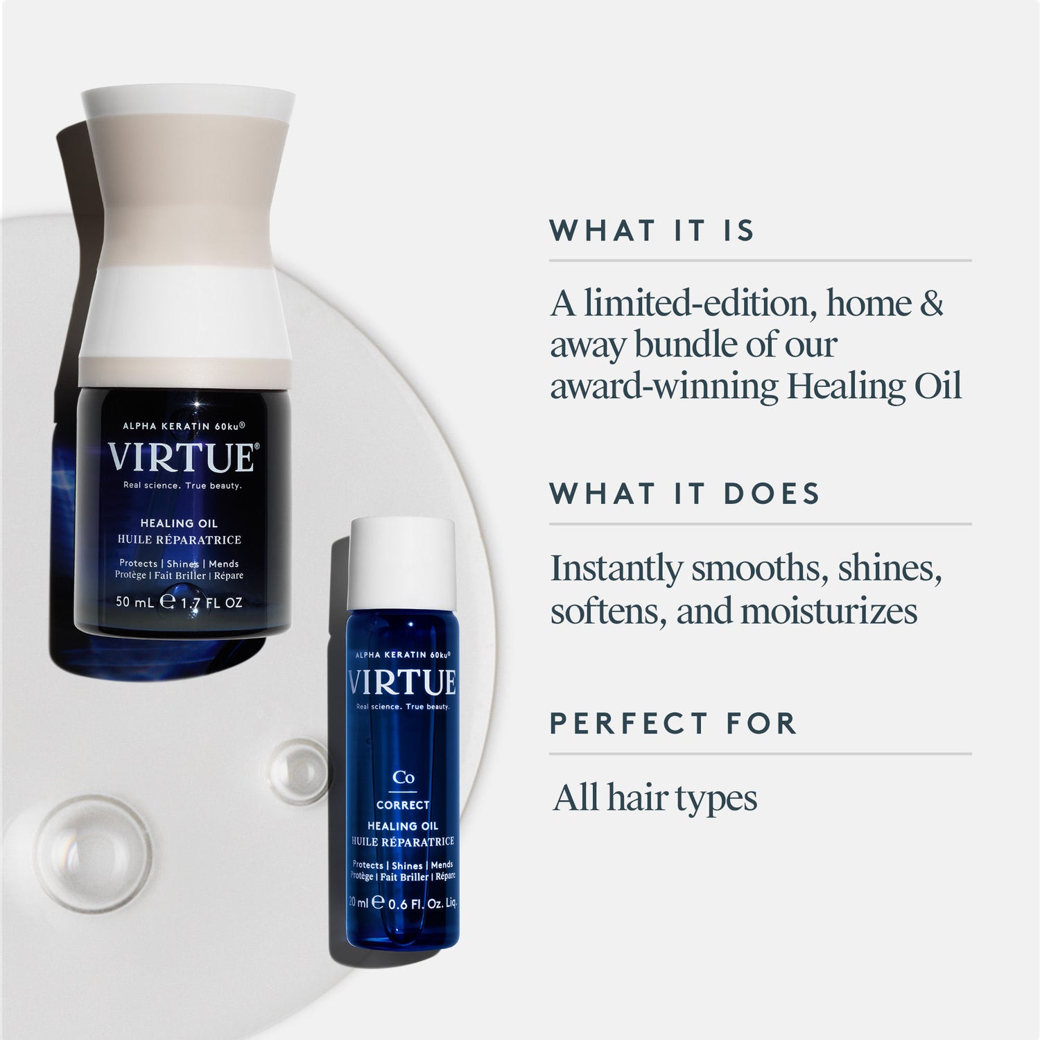Information related to Virtue Healing Oil Home & Away (Limited Edition)