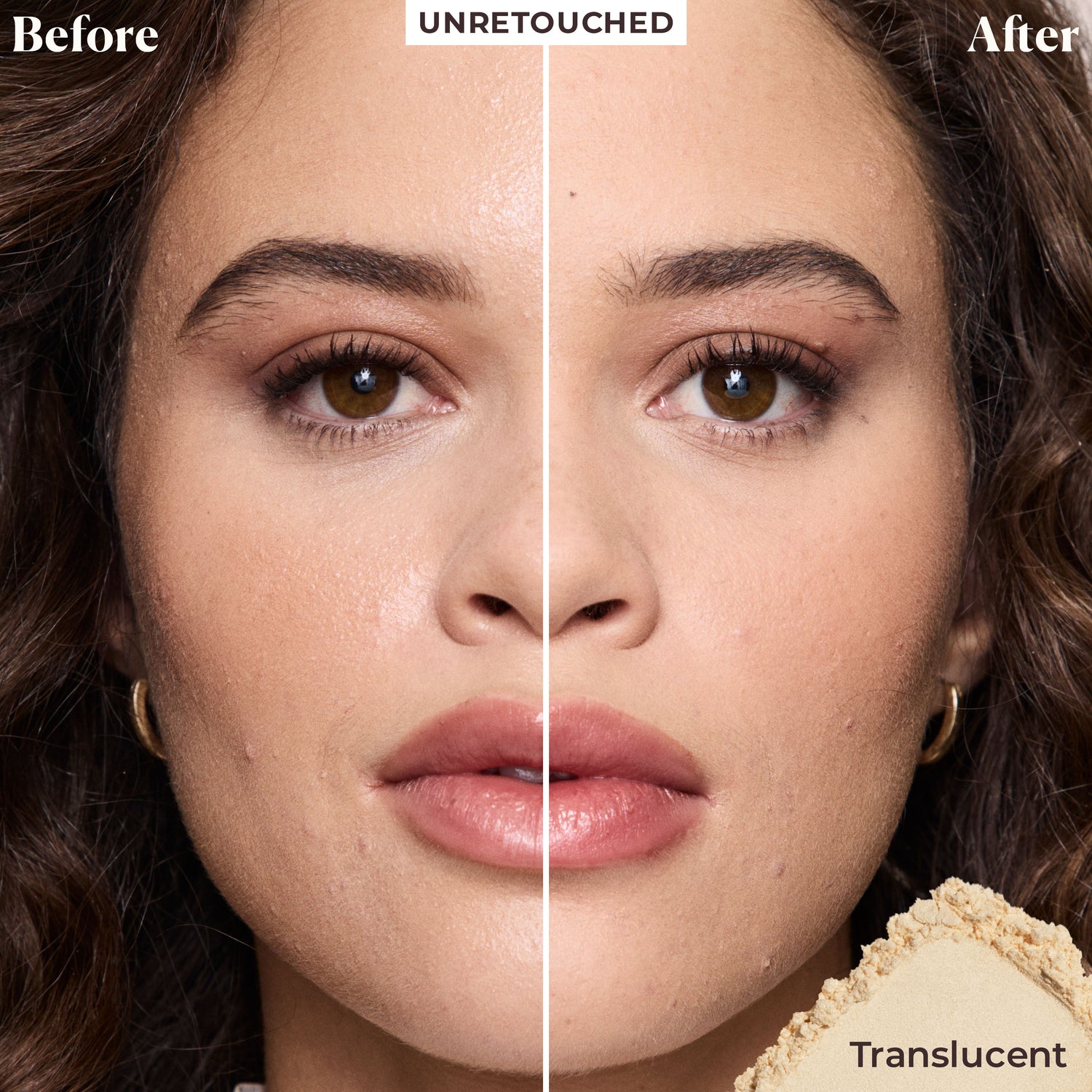 Model image of Laura Mercier Indulgent Icons Translucent Loose Setting Powder Ultra-Blur and Velour Puff Set (Limited Edition)