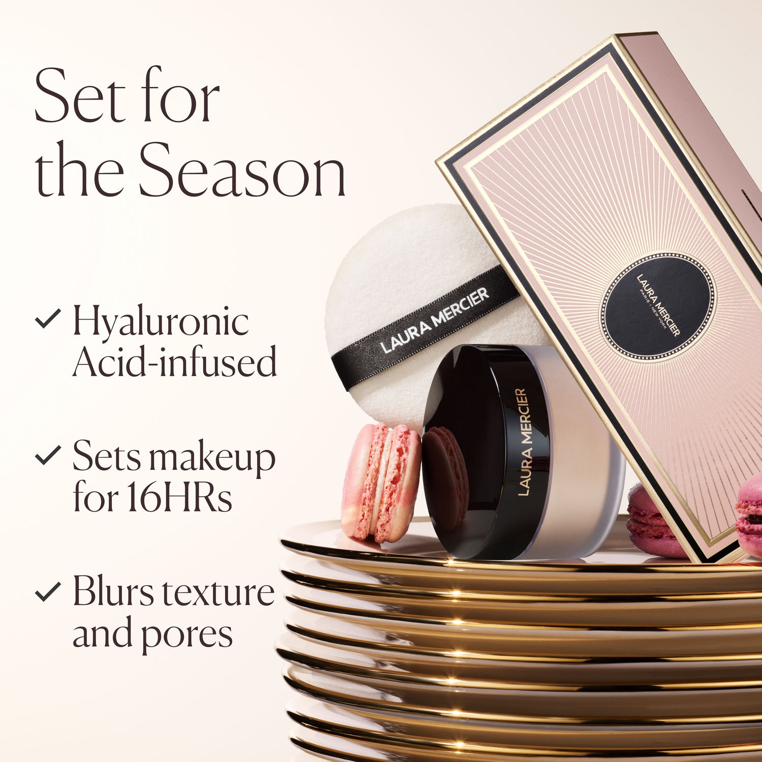 Information related to Laura Mercier Indulgent Icons Translucent Loose Setting Powder Ultra-Blur and Velour Puff Set (Limited Edition)