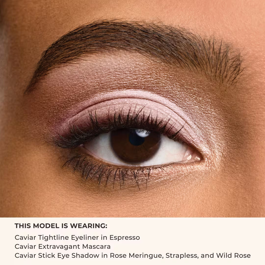 Model image of Laura Mercier Crème de la Crème Mini Caviar Stick Eyeshadow Trio (Limited Edition)