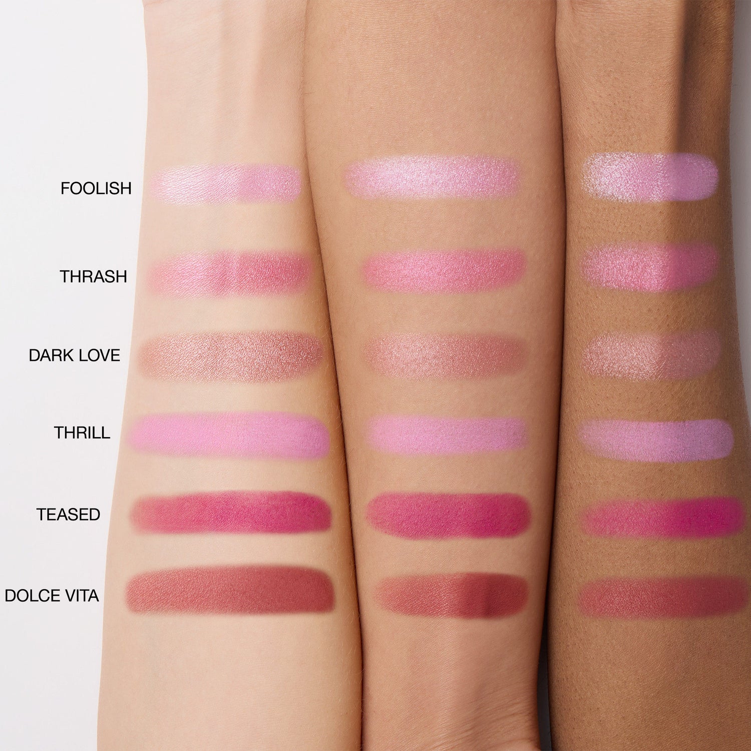 An arm swatch of Nars Ethereal Aura Blush Palette (Limited Edition)