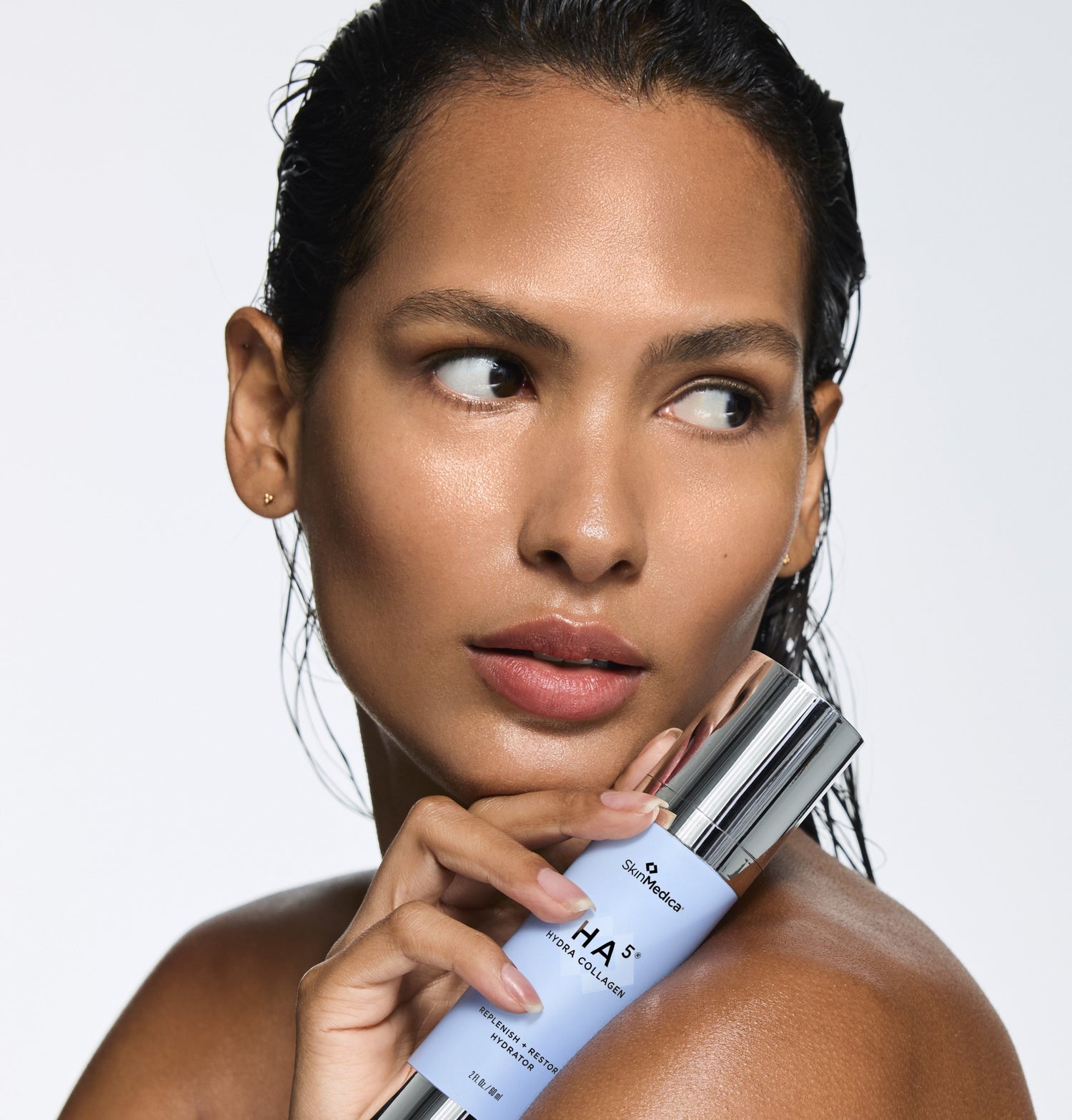 Model image of SkinMedica HA5 Hydra-Collagen Replenish + Restore Hydrator