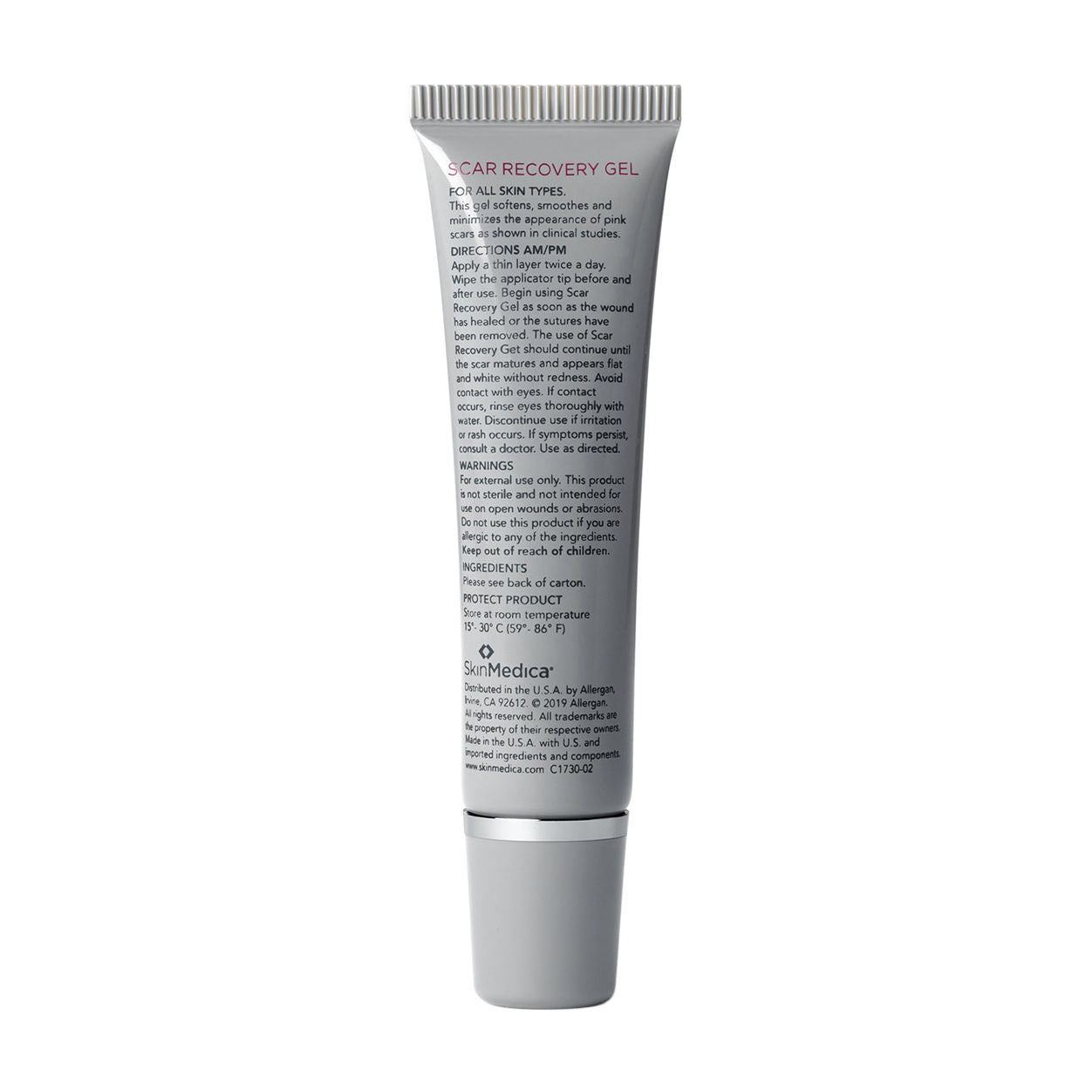 Back image of SkinMedica Scar Recovery Gel with Centelline