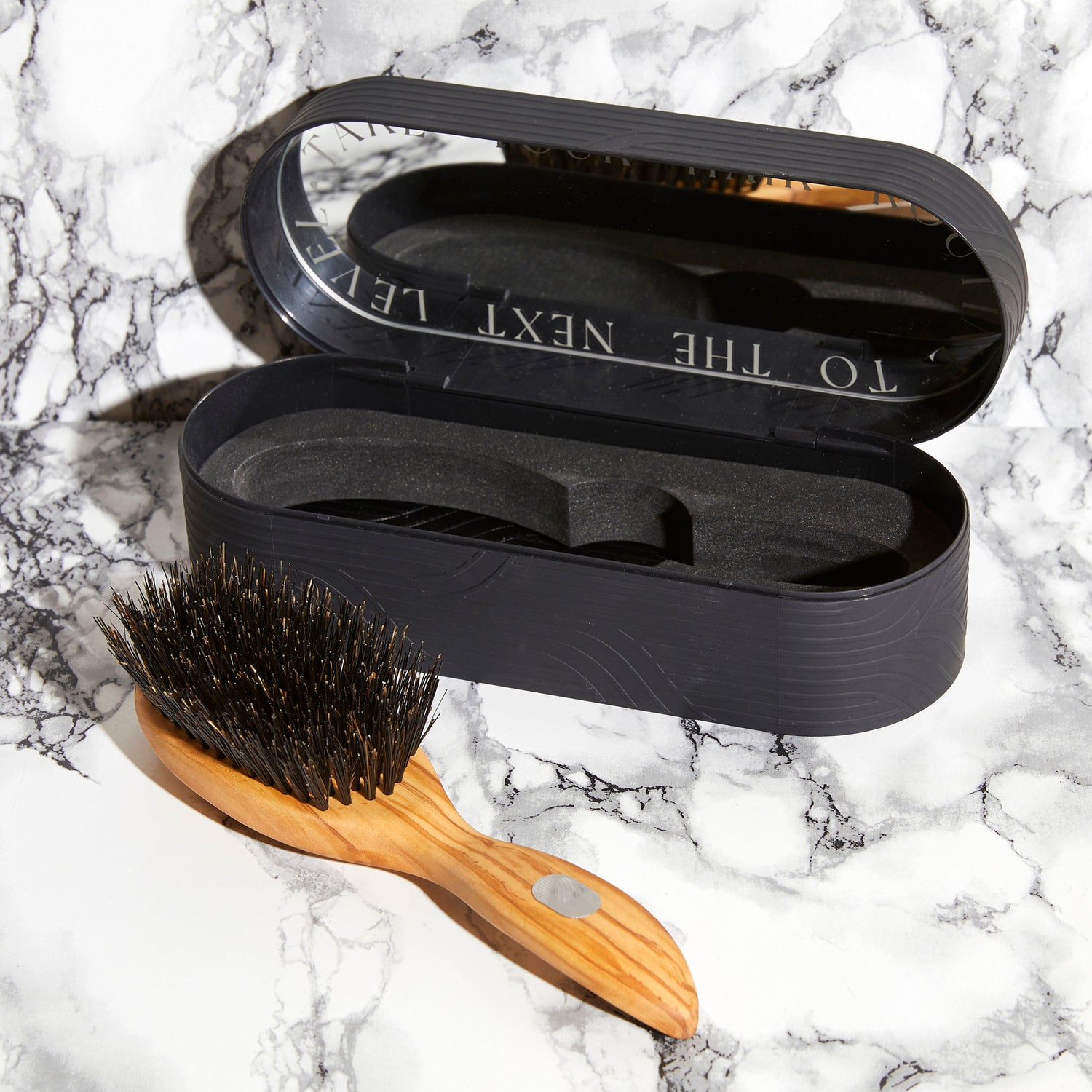 Lifestyle image of Altesse Studio Prestige Handmade Repair & Shine Brush for All Hair Types