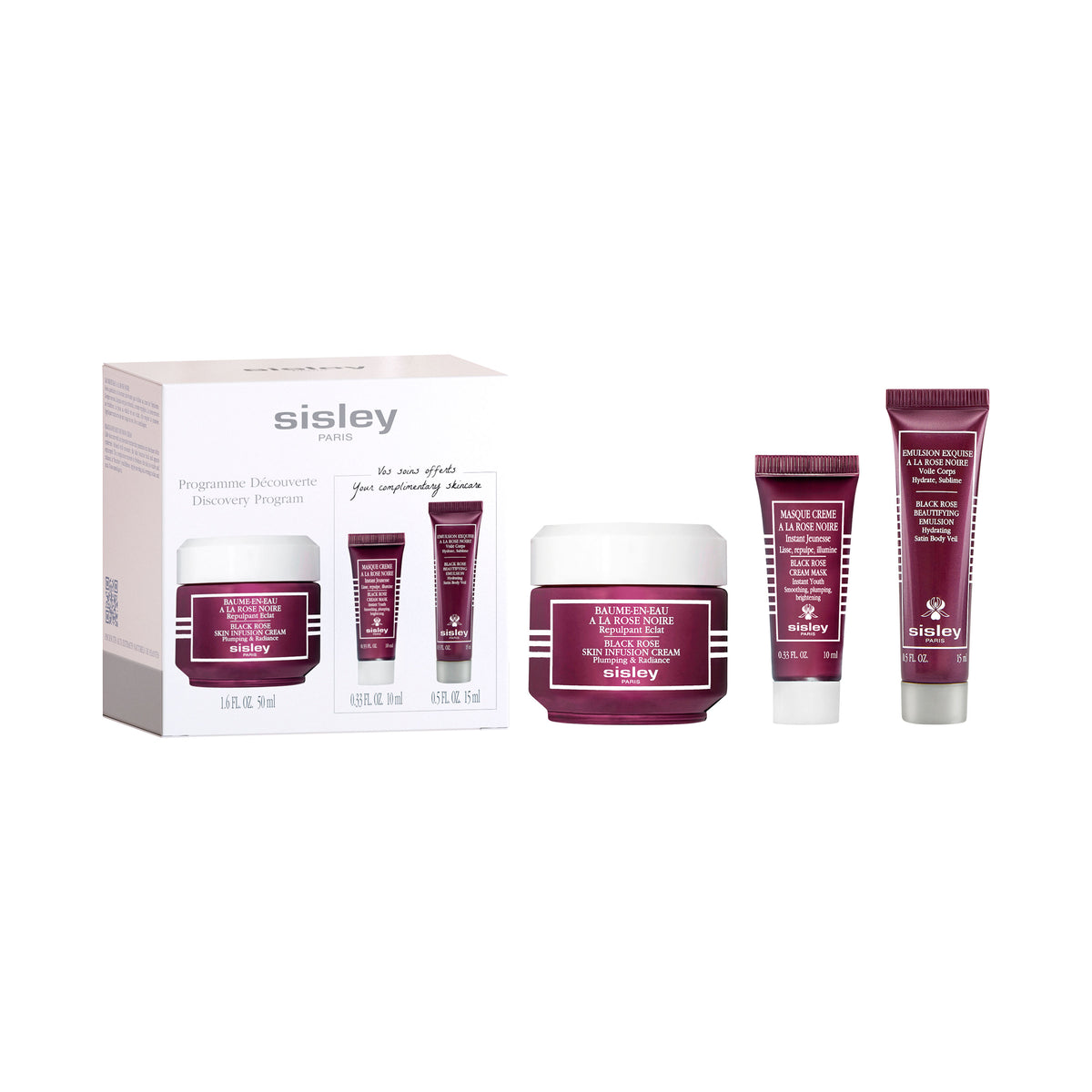 Image of an open Sisley Paris Black Rose Skin Infusion Cream Discovery Program