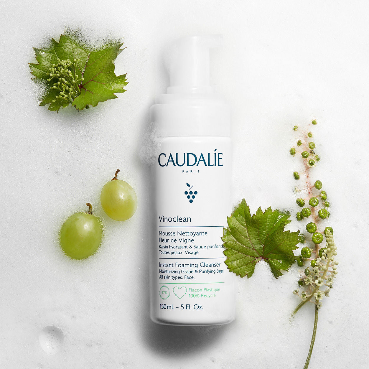 Lifestyle image of Caudalie Vinoclean Instant Foaming Cleanser