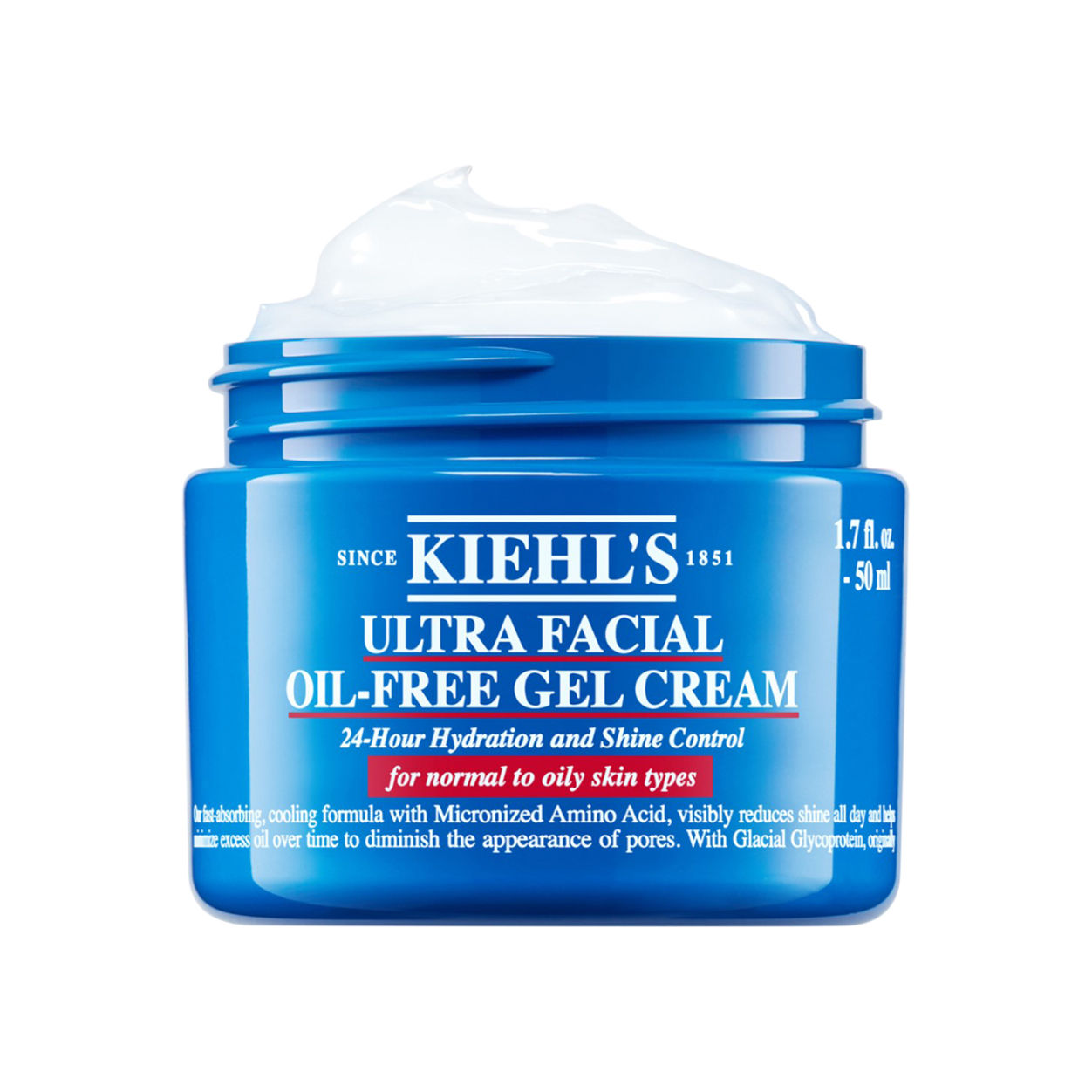 Image of an open Kiehl's Since 1851 Ultra Facial Oil-Free Gel Cream