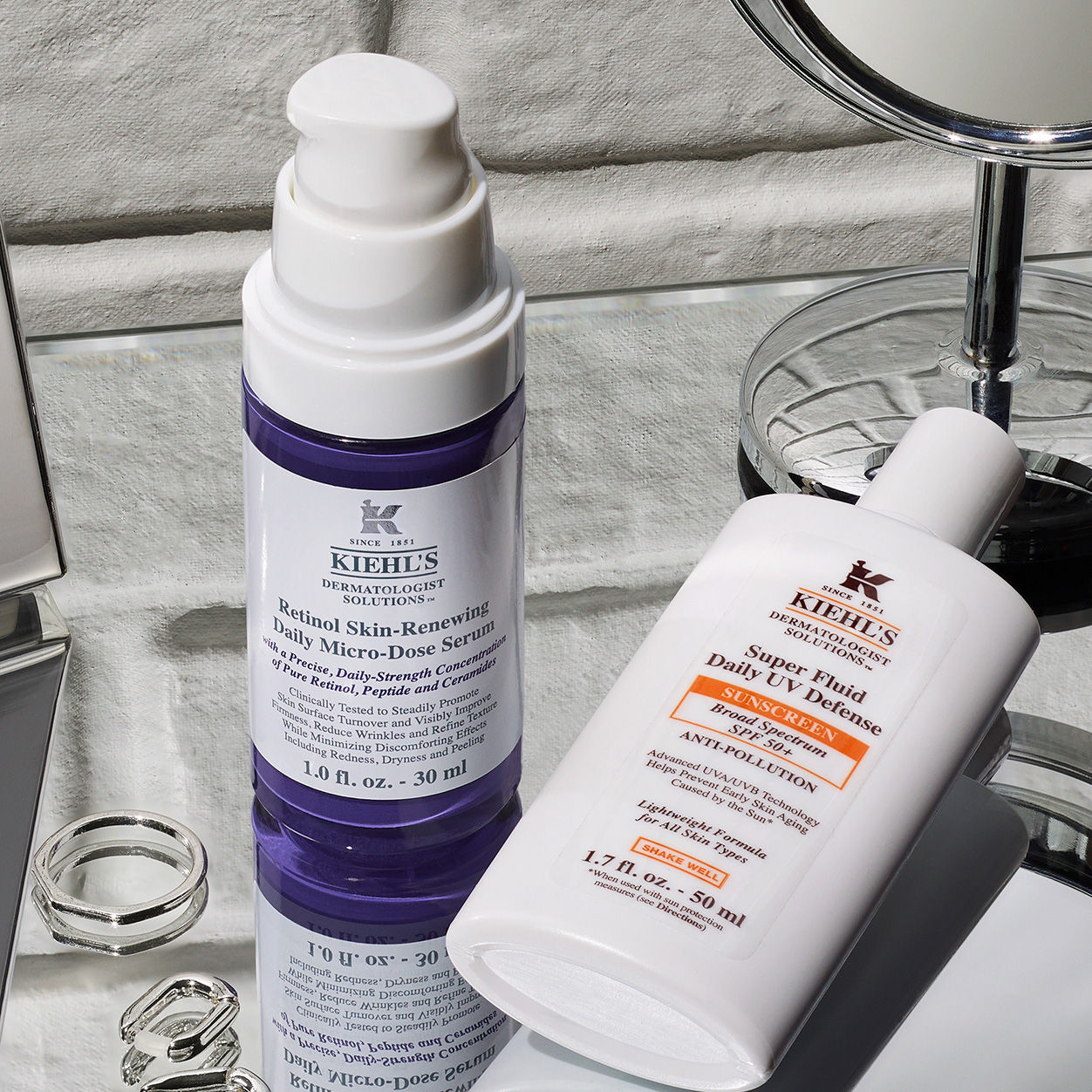 Lifestyle image of Kiehl's Since 1851 Micro-Dose Anti-Aging Retinol Serum With Ceramides and Peptide
