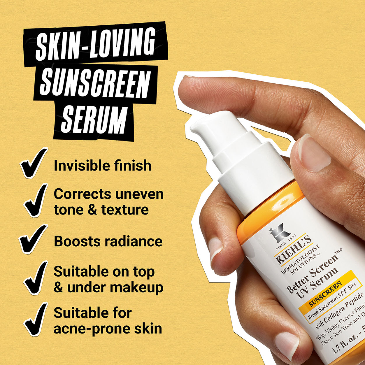 Information related to Kiehl's Since 1851 Better Screen UV Serum SPF 50+