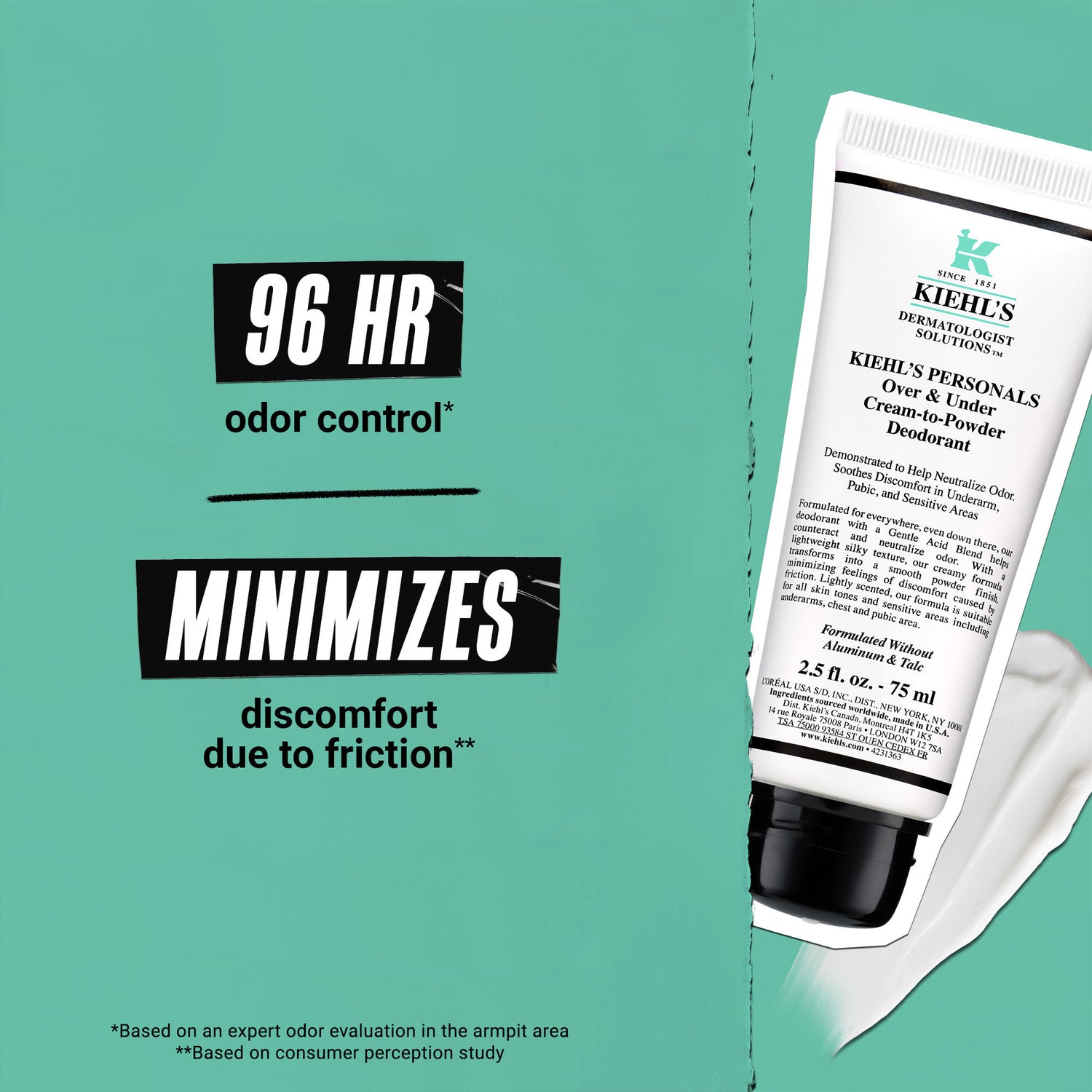 Information related to Kiehl's Since 1851 Over & Under Cream-To-Powder Deodorant