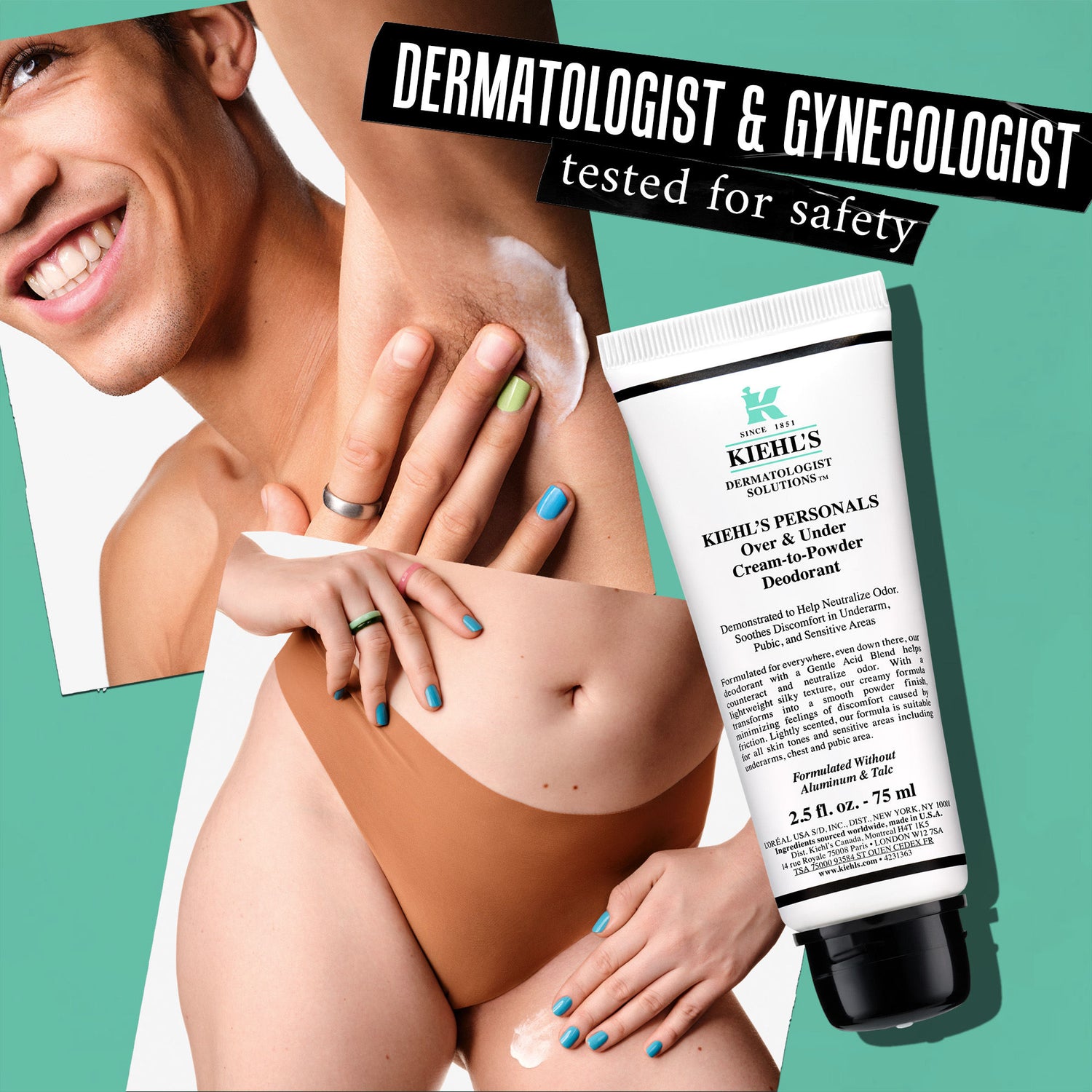 Information related to Kiehl's Since 1851 Over & Under Cream-To-Powder Deodorant