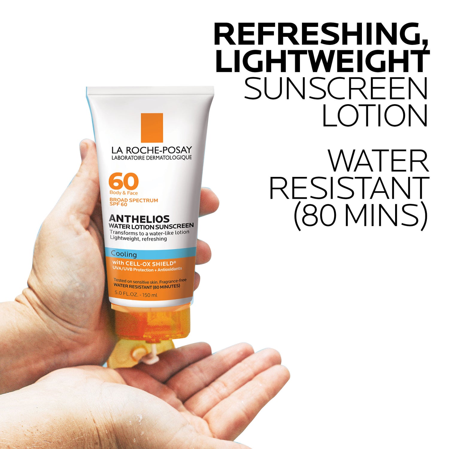 Model image of La Roche-Posay Anthelios Cooling Water Lotion Sunscreen SPF 60