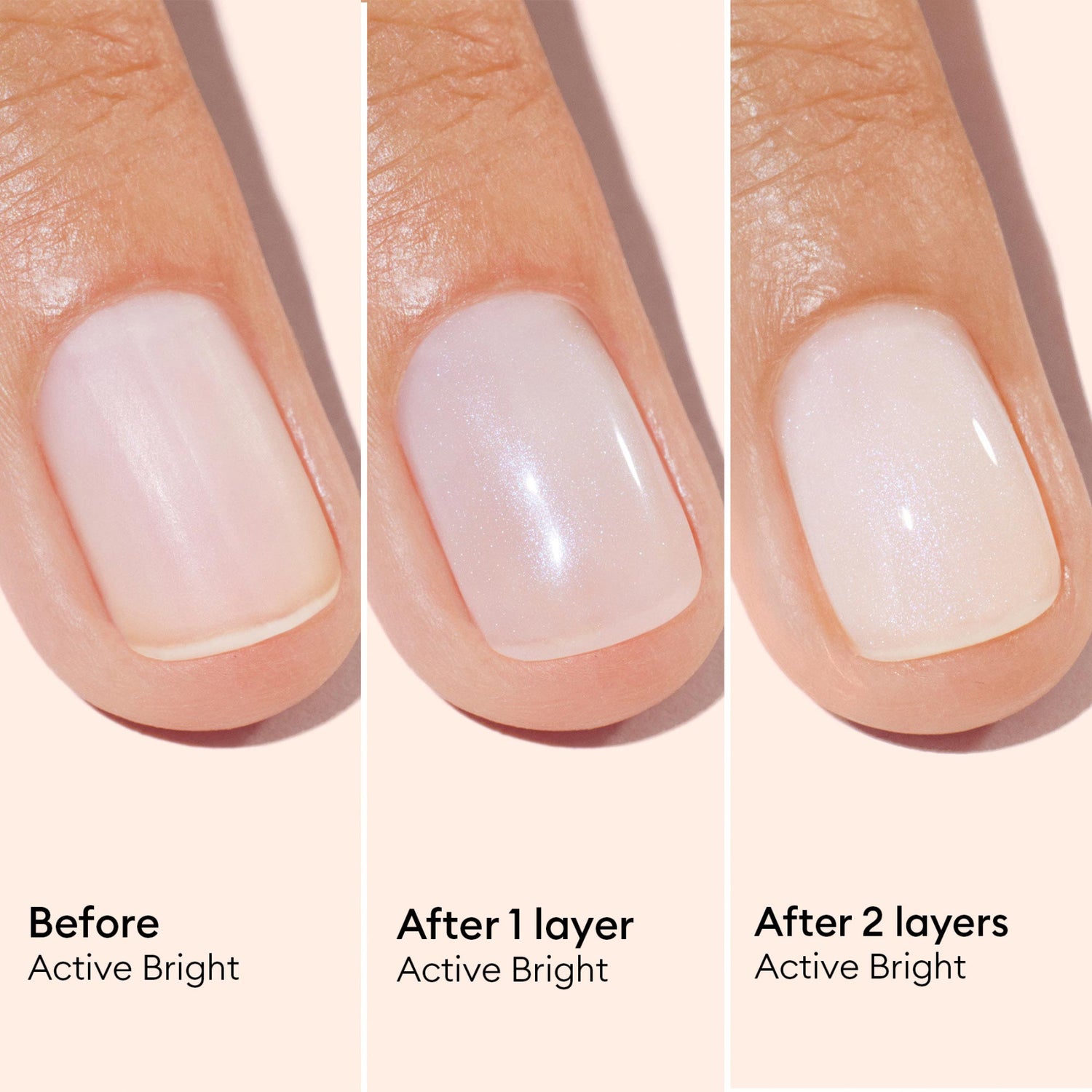 Before and after results of using Manucurist Active Bright