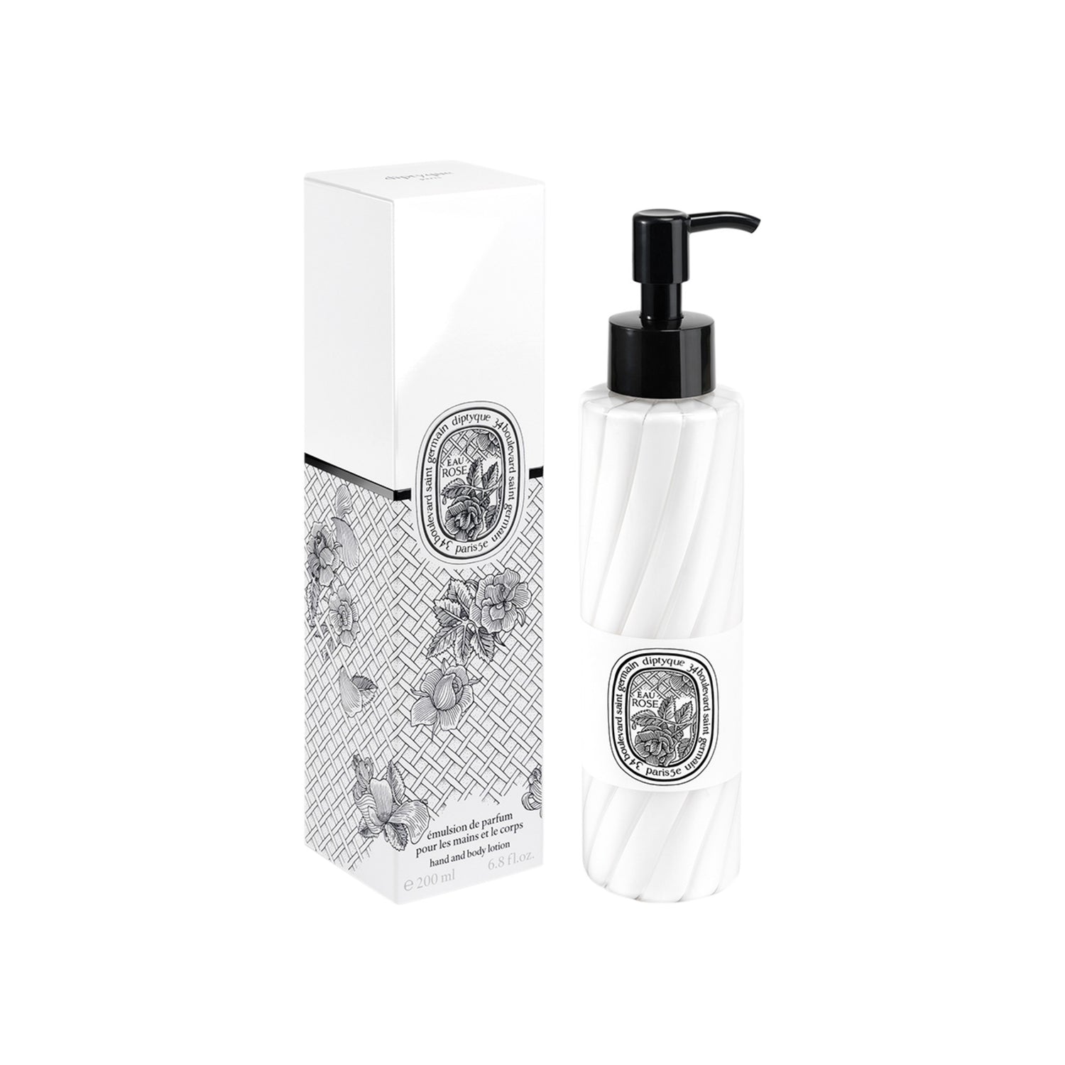 Diptyque Eau Rose Hand and Body Lotion box image.