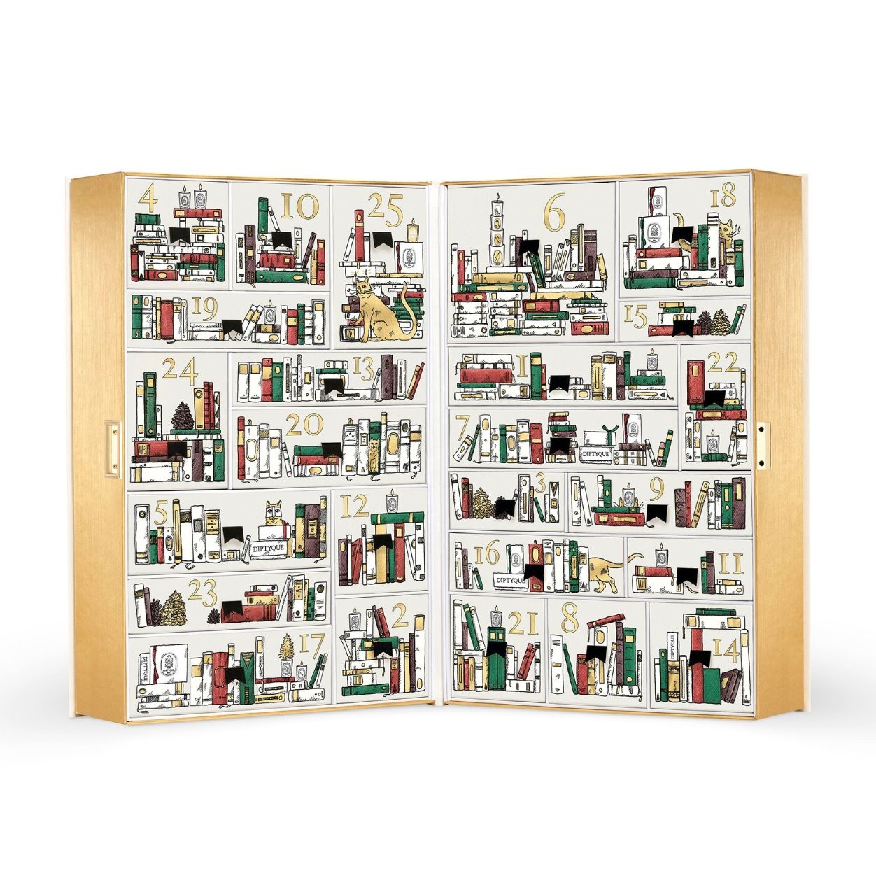 Image of an open Diptyque Advent Calendar 25 Scented Treasures (Limited Edition)