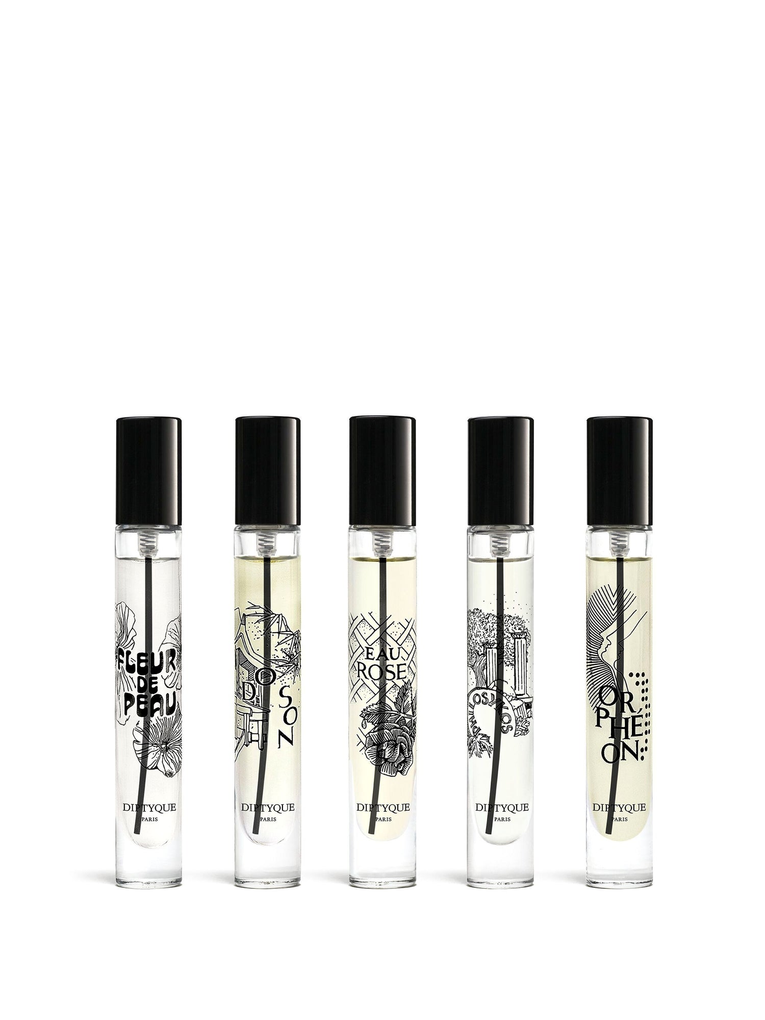 Image of an open Diptyque Set of 5 Eau de Parfum Pre-composed (Limited Edition)