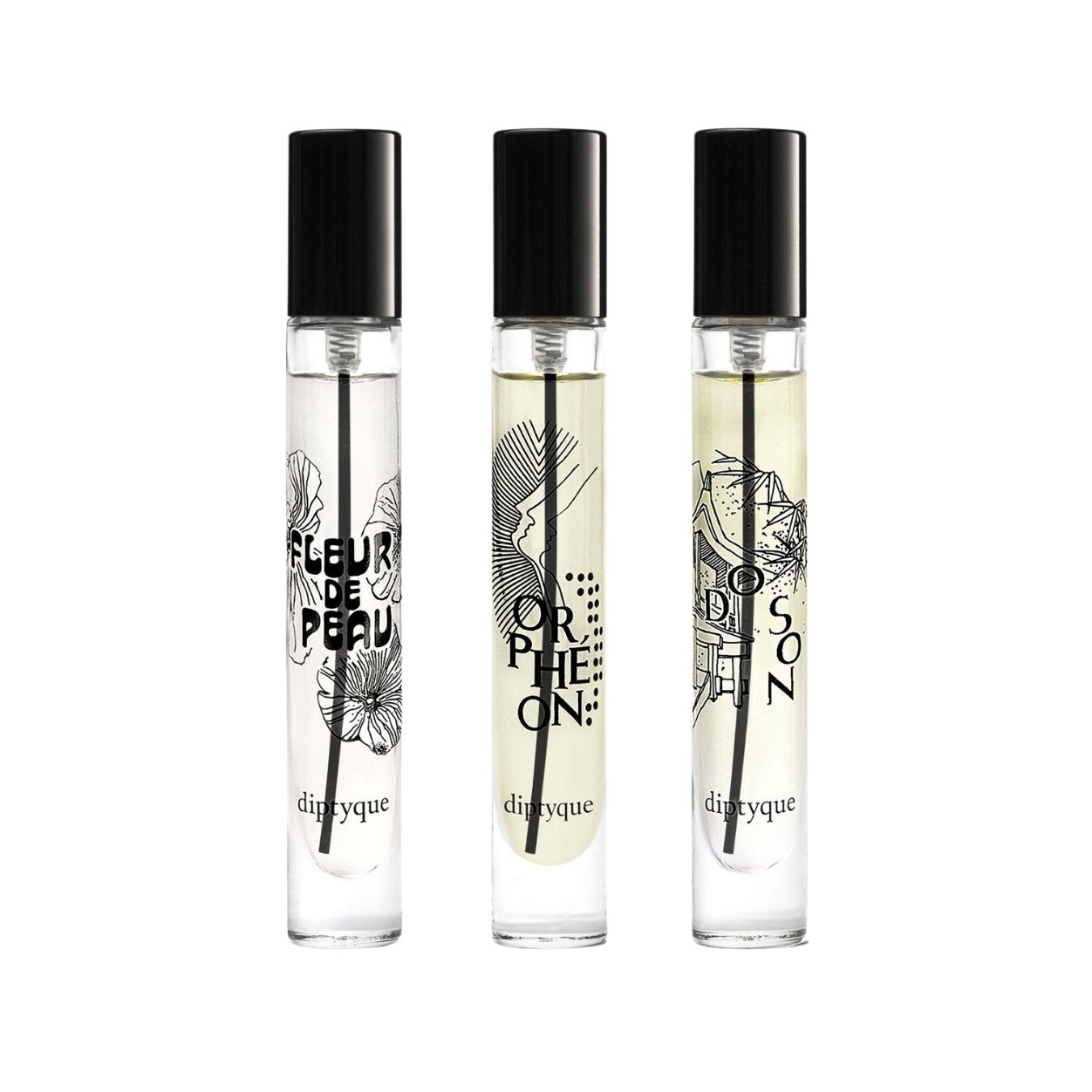 Image of an open Diptyque Pre-composed Set of 3 Eau de Parfum