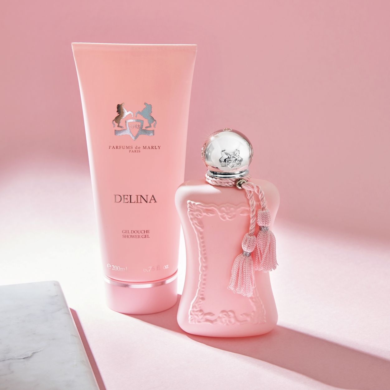 Lifestyle image of Parfums de Marly Delina Shower Gel