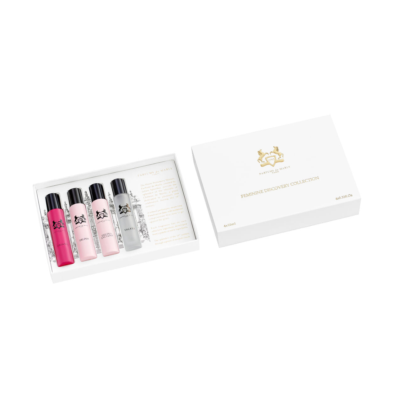 Image of an open Parfums de Marly Feminine Discovery Collection