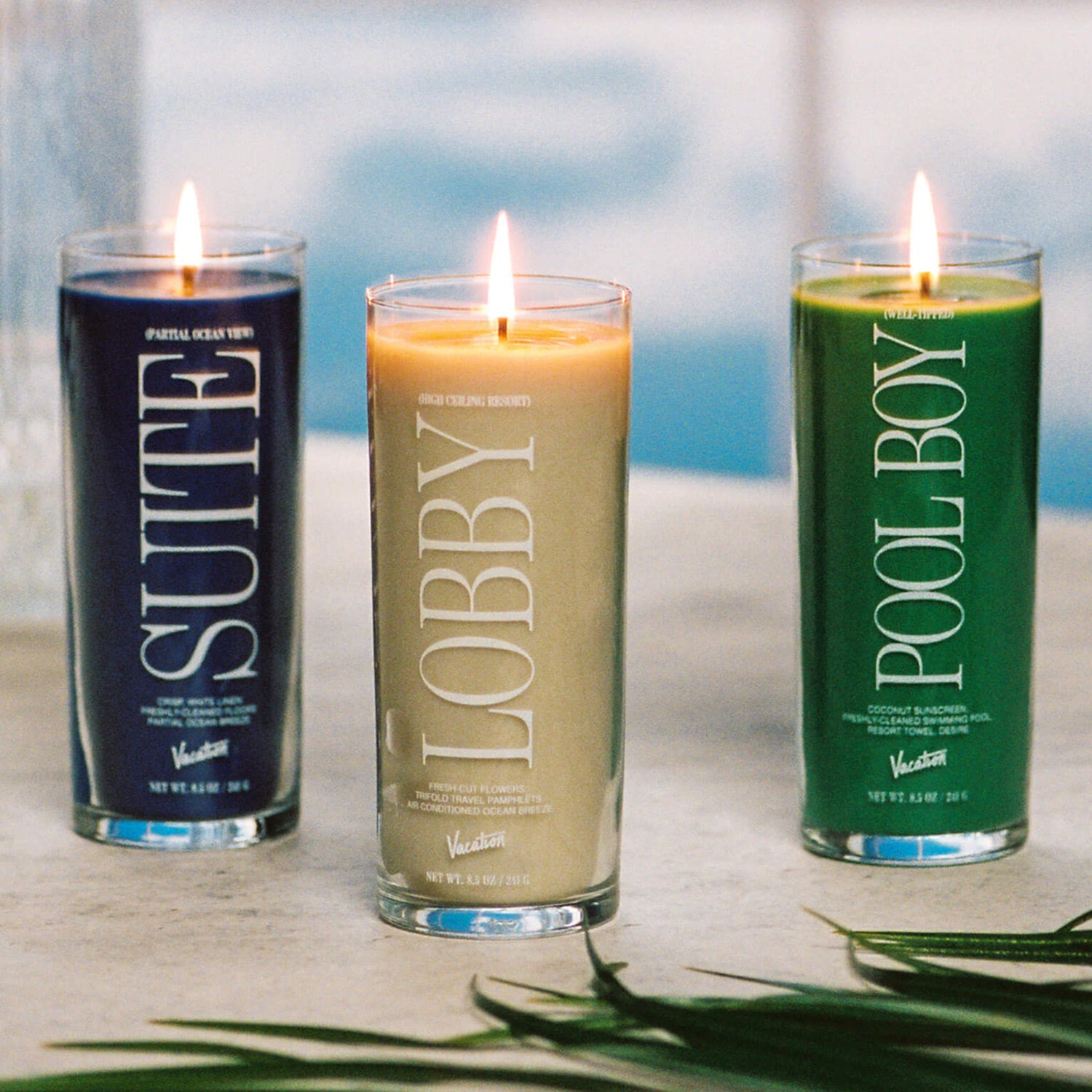 Vacation Home Resort Candle Set lifestyle image .