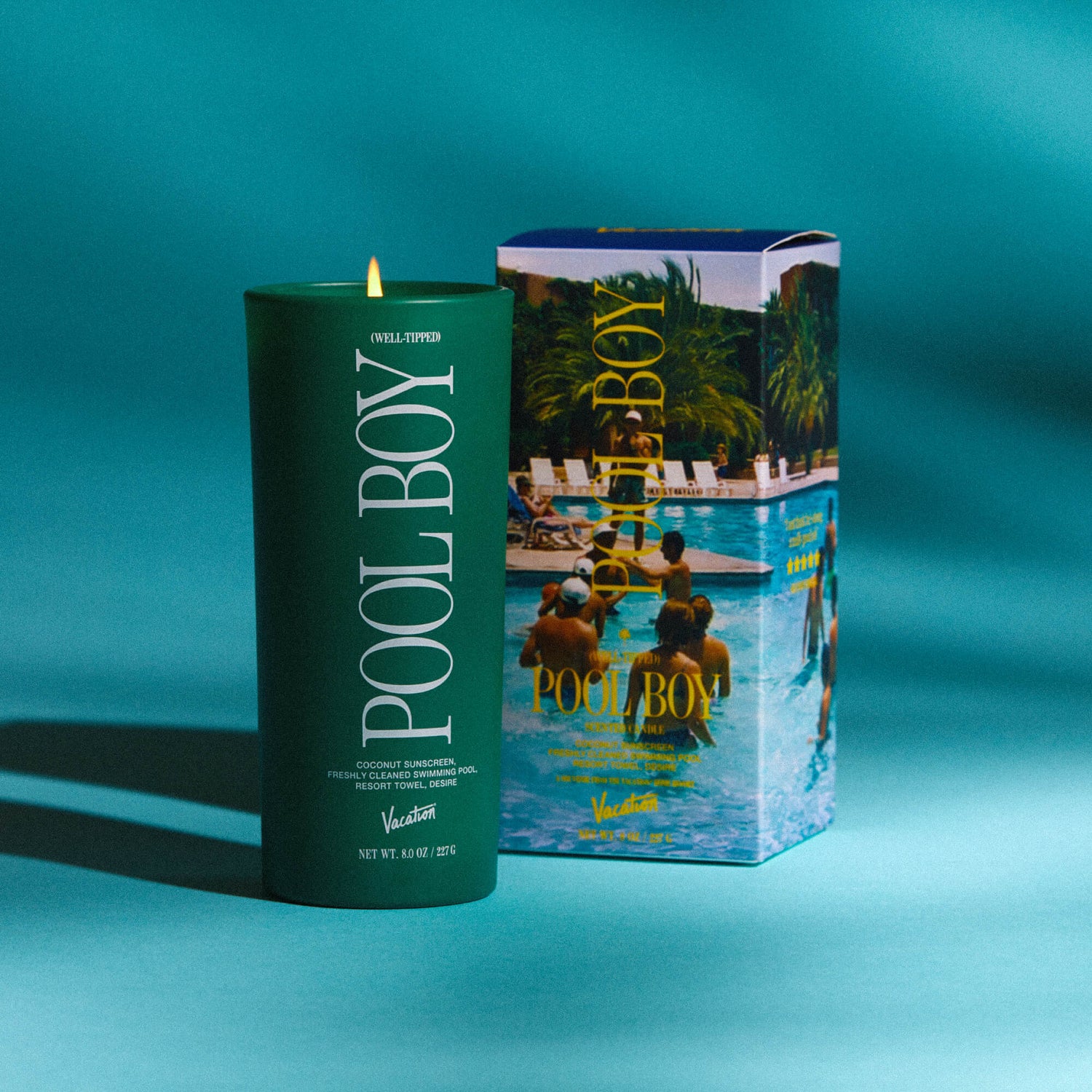 Lifestyle image of Vacation Well-Tipped Pool Boy Candle