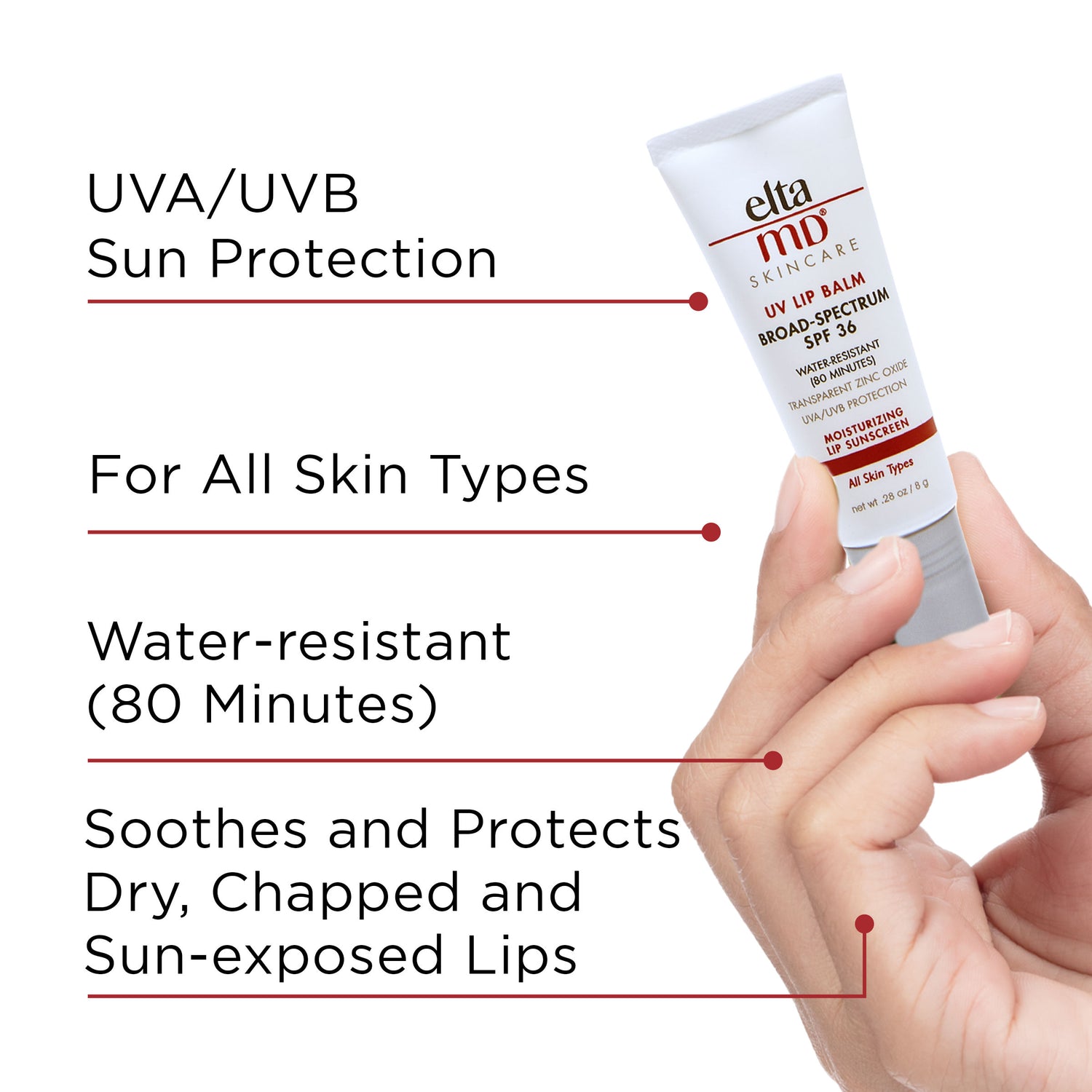 Information related to EltaMD UV Lip Balm Broad-Spectrum Lip Sunscreen SPF 36