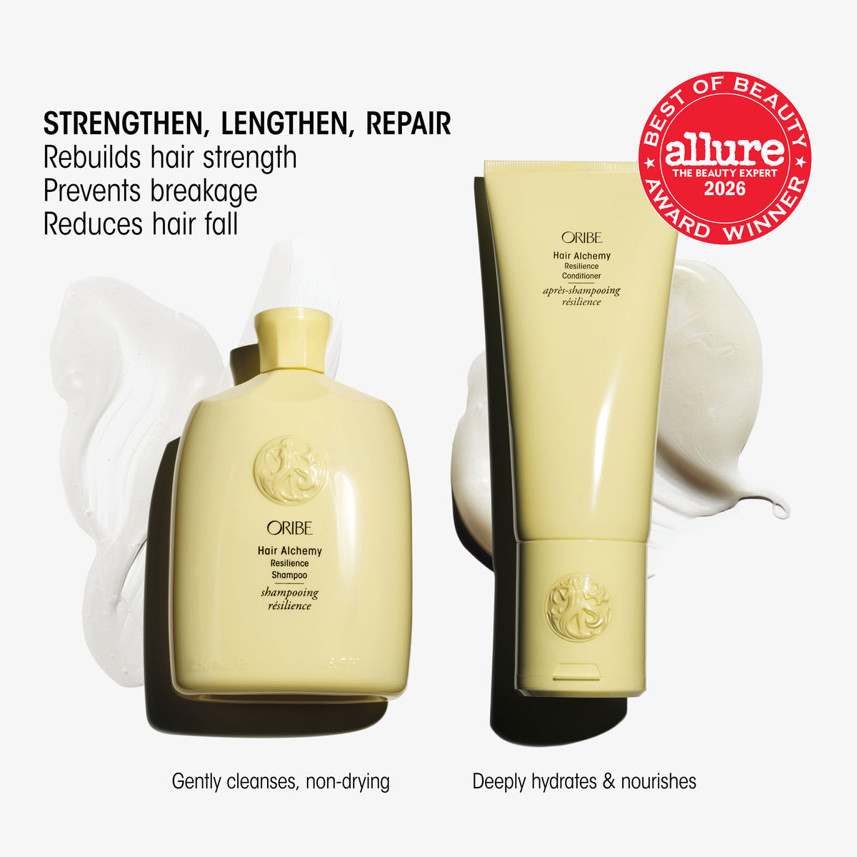Lifestyle image of Oribe Hair Alchemy Strengthening Conditioner for Fragile & Weak Hair